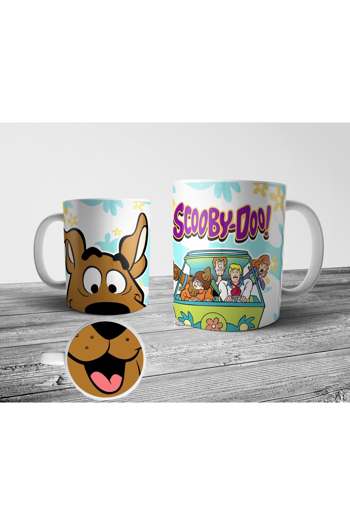 Pixxa Scooby Doo Alt Tabanı Ağız Tasarımlı Kupa Bardak