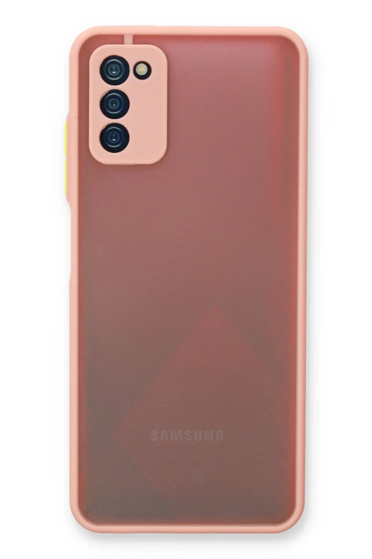 NewFace Samsung Galaxy A03S Kılıf Montreal Silikon Kapak - Pembe BSTMY