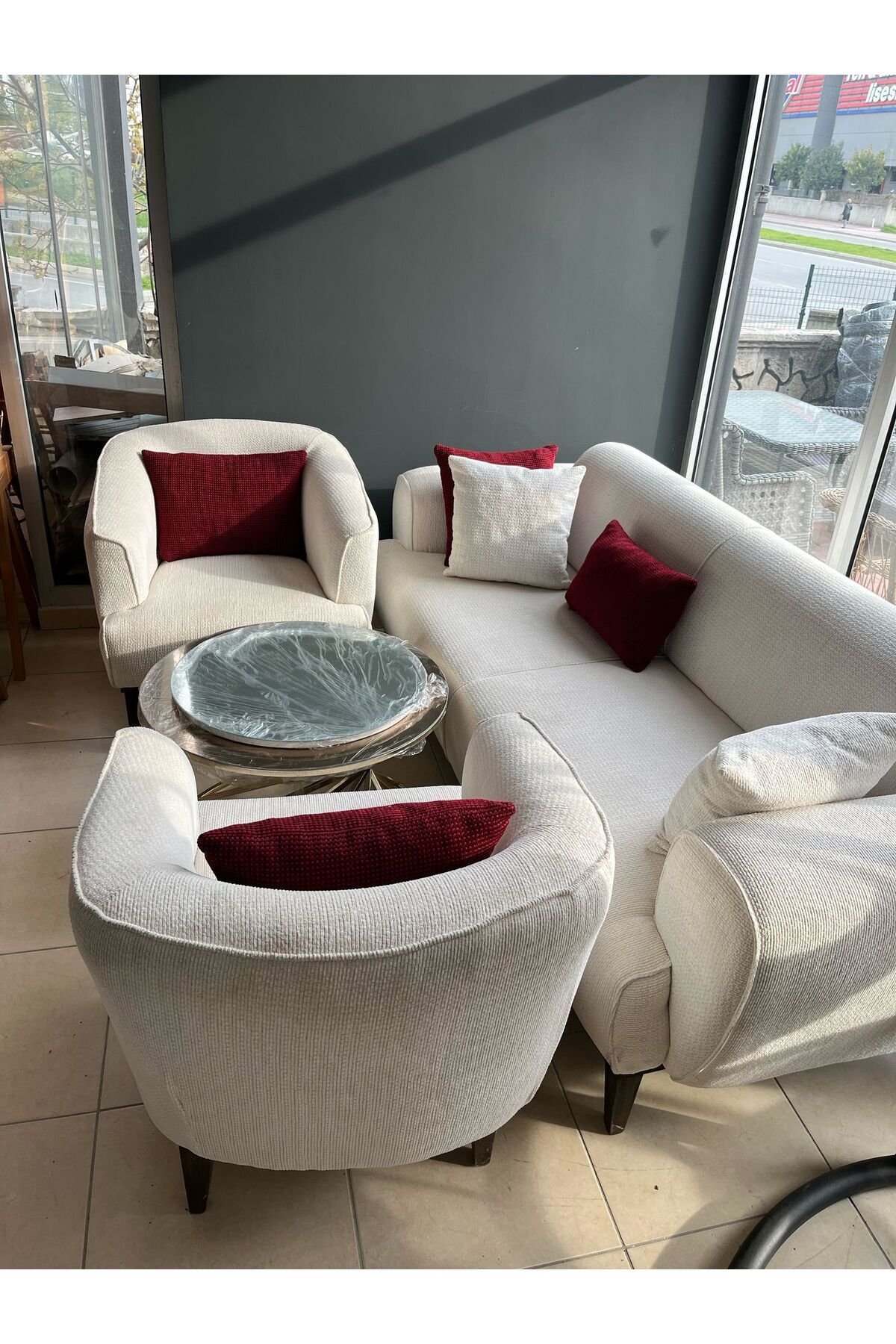 larissa design otuma grubu koltuk takımı 3+1+1 sırt açılır