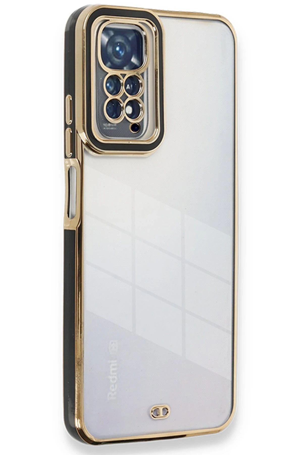 NewFace Xiaomi Redmi Note 11 Pro Kılıf Liva Lens Silikon - Siyah JOJUA