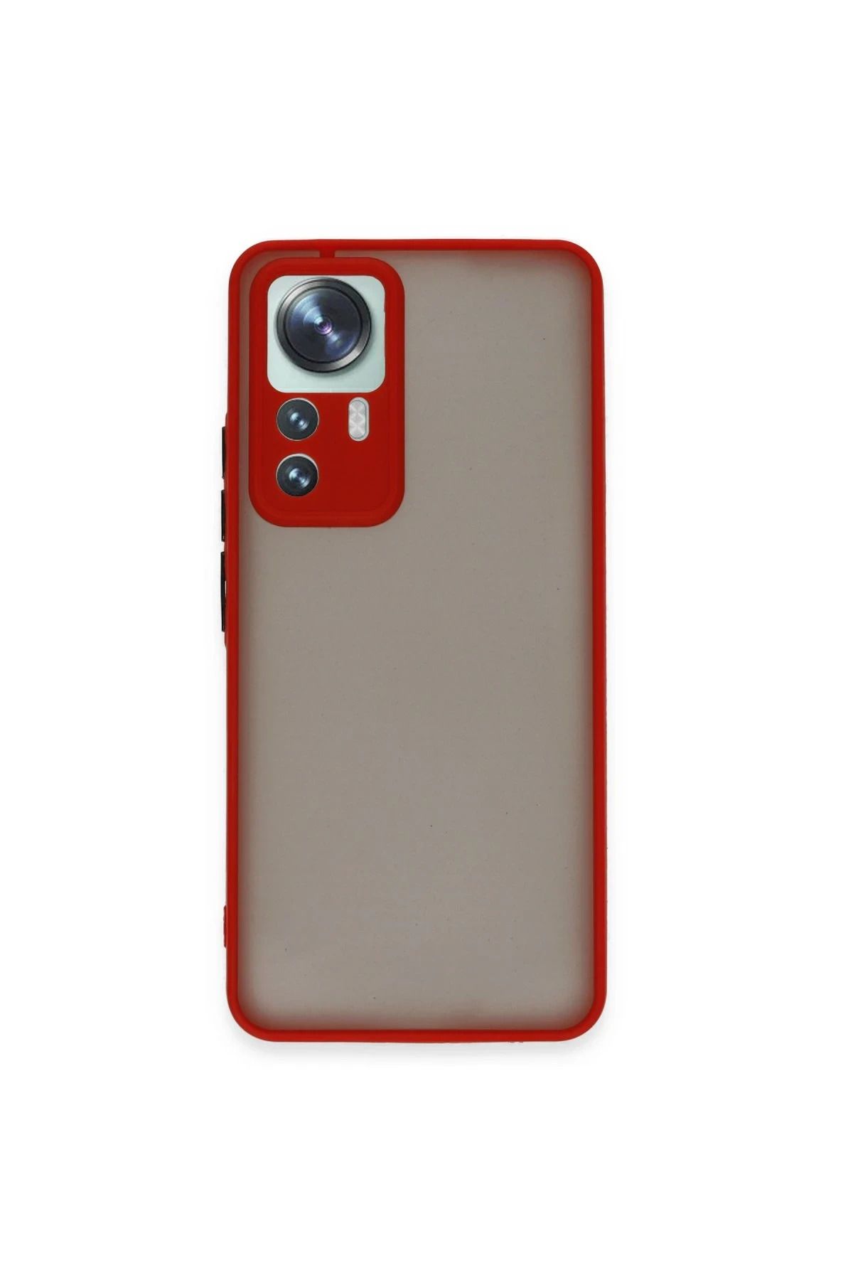 NewFace Xiaomi Mi 12T Pro Kılıf Montreal Silikon Kapak - Kırmızı BSTMY