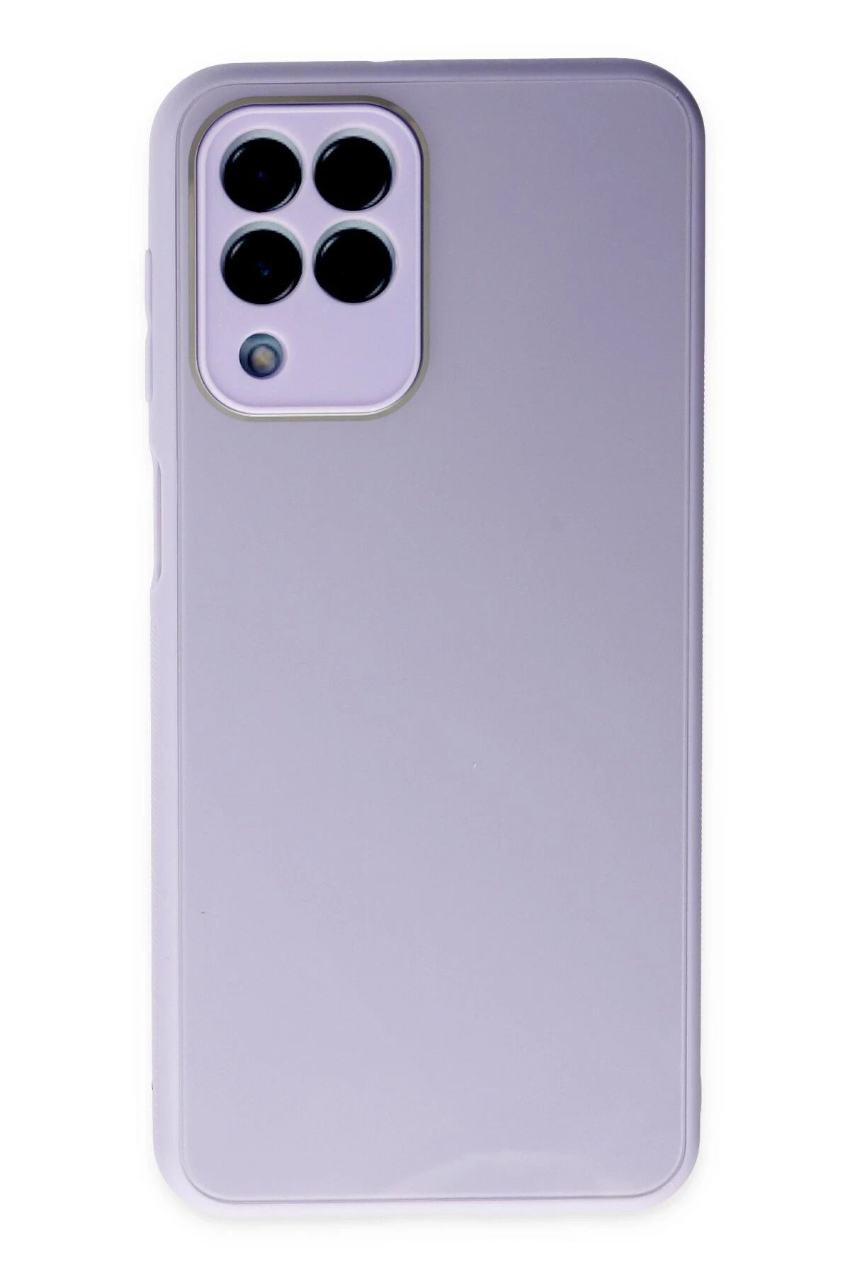 NewFace Samsung Galaxy M33 Kılıf Glass Kapak - Lila BSTMY