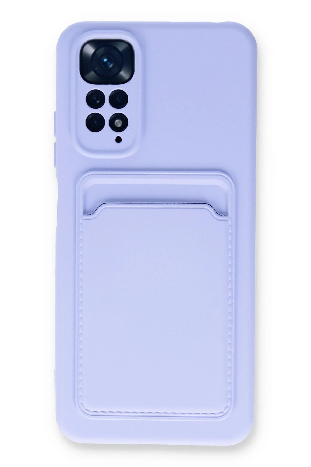 NewFace Xiaomi Redmi Note 11S Kılıf Kelvin Kartvizitli Silikon - Lila INSLM