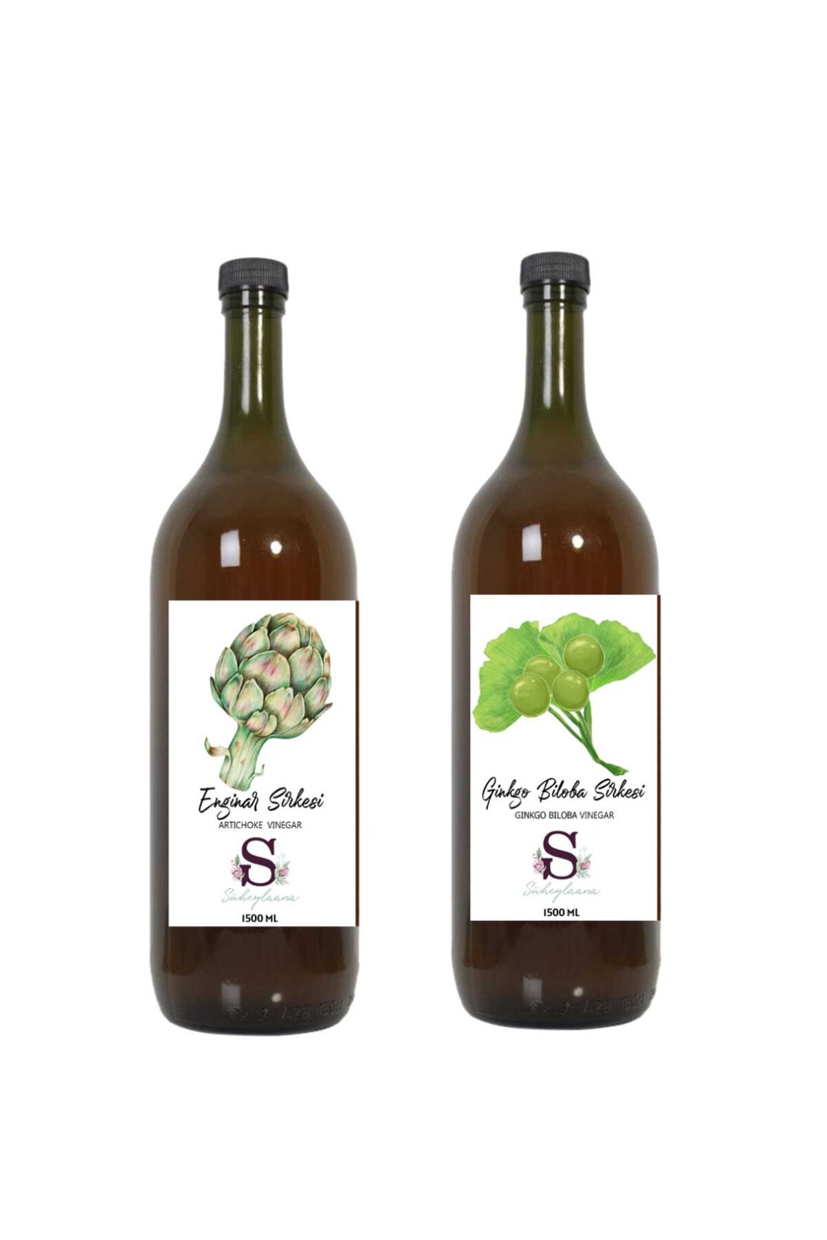 Süheylaana Doğal Enginar Sirkesi 1500 Ml - Doğal Ginkgo Biloba Sirkesi 1500 Ml