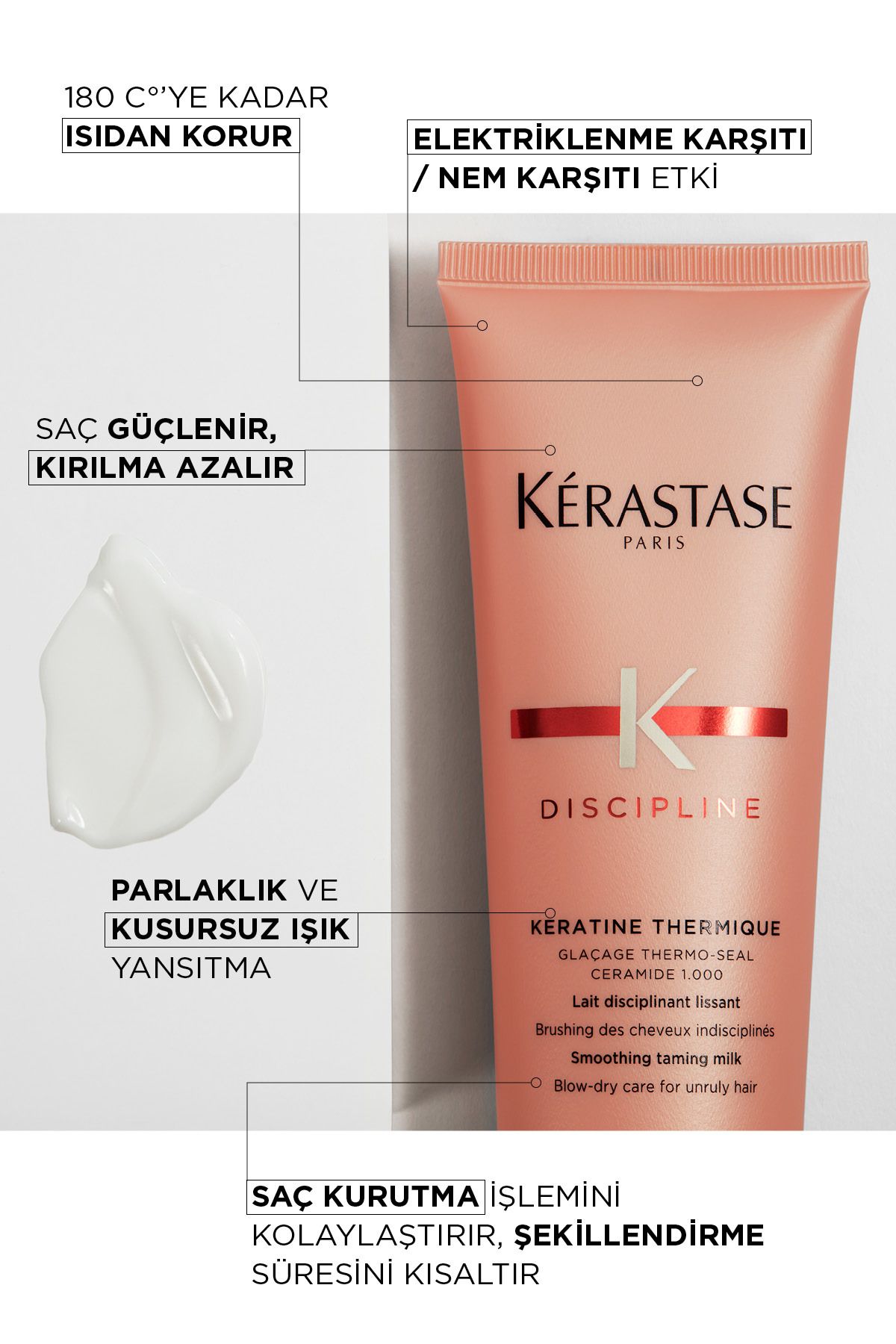 Kerastase کرم مراقبتی موضعی ضد الکتریسیته مو با کراتین دیسیپلین 150 میلی لیتر