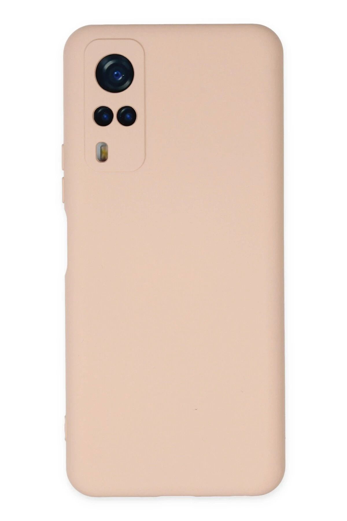 NewFace Vivo Y53S  uyumlu  Kılıf Nano içi Kadife Silikon - Pudra BSTMY