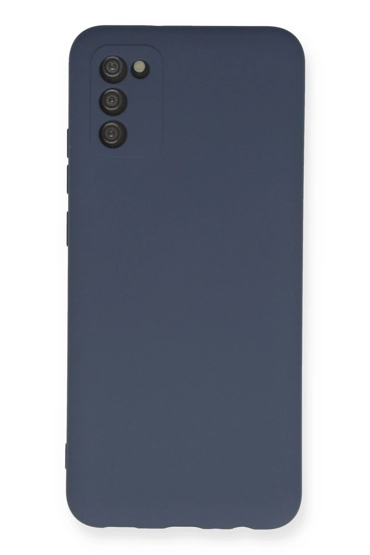 NewFace Galaxy A03S Kılıf uyumlu  Nano içi Kadife Silikon - Gri