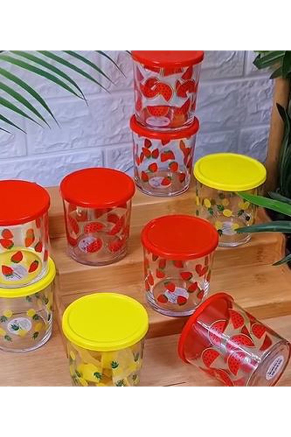 Paşabahçe-Bistro Patterned Storage Container with Lid 380 Cc Set of 3 5