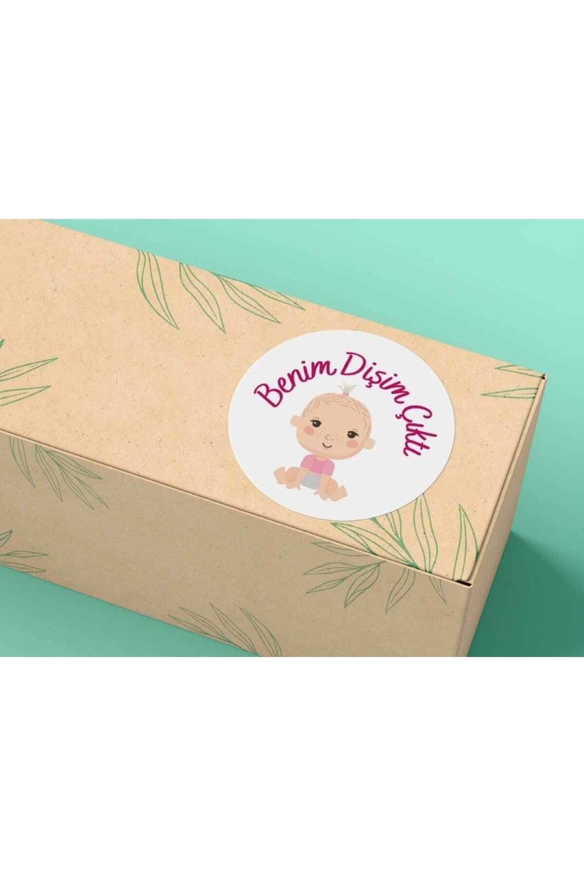 bisaccia 4 Cm (90 ADET) Pembe Benim Dişim Çıktı Etiketi Bebek Sticker Mat Etiket