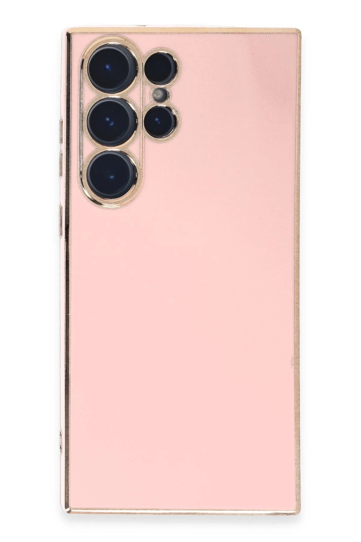 NewFace Samsung Galaxy S23 Ultra Kılıf Volet Silikon - Pembe HNZRN