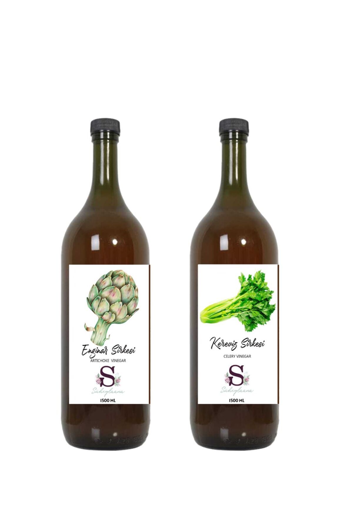 Süheylaana Doğal Enginar Sirkesi 1500 Ml - Doğal Kereviz Sirkesi 1500 Ml