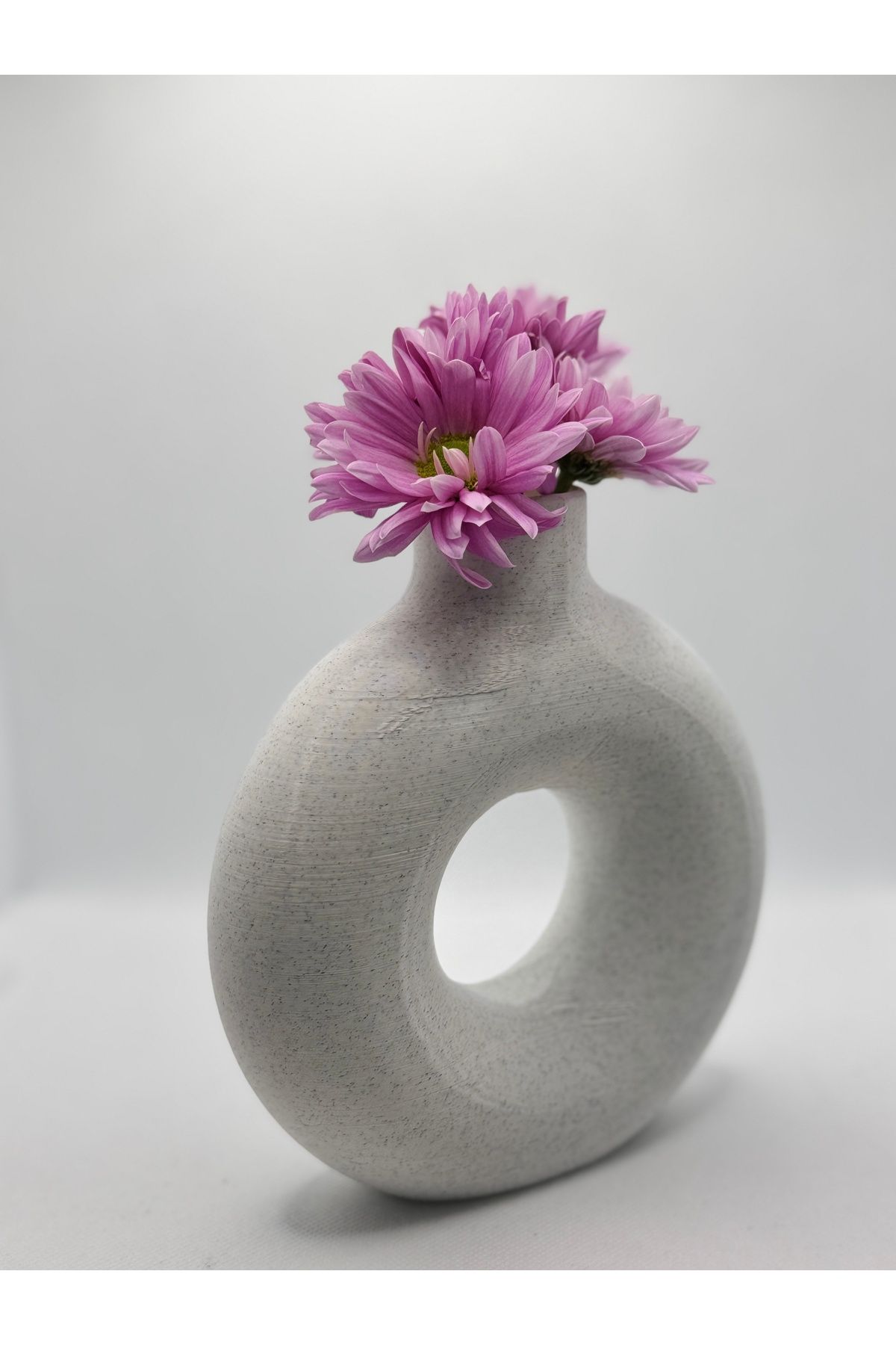 3D Zen Saksı Mermer Desenli