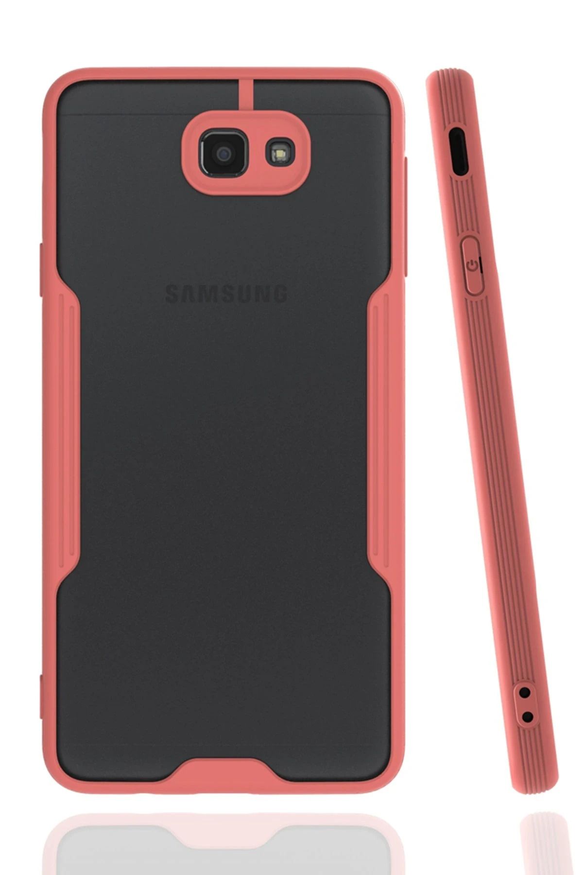 NewFace Samsung Galaxy J7 Prime Kılıf Platin Silikon - Pembe INSLM