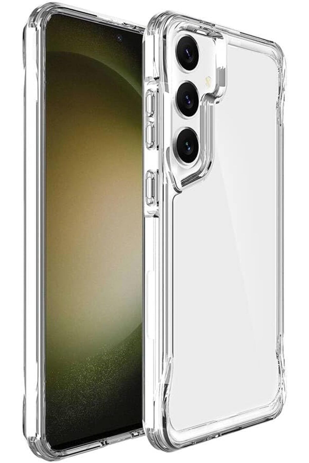 STOREMAX S24 Plus İle Uyumlu Ultra Kristal Kenarları Yumuşak Arkası Sert Tam Koruyuculu Siliko