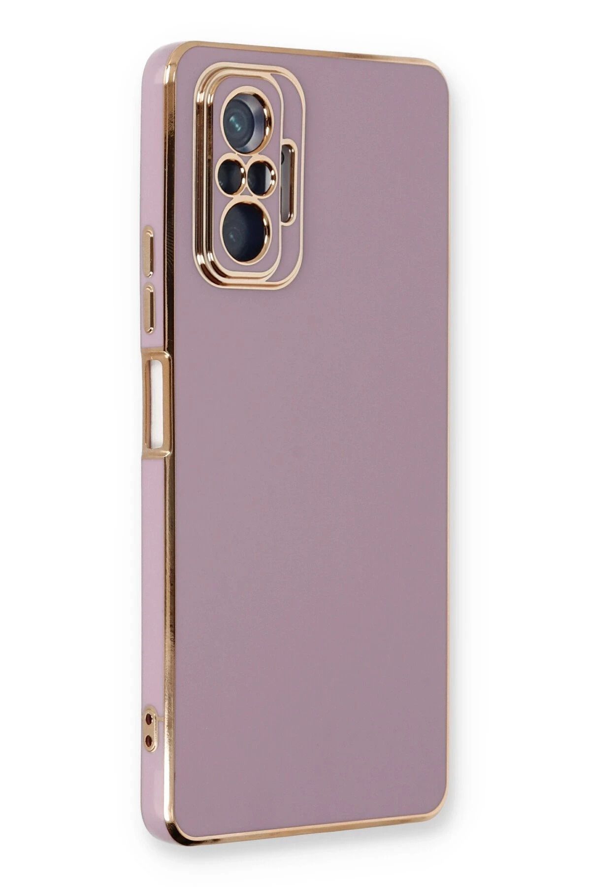 NewFace Xiaomi Redmi Note 10 Pro Kılıf Volet Silikon - Mor NRMSA