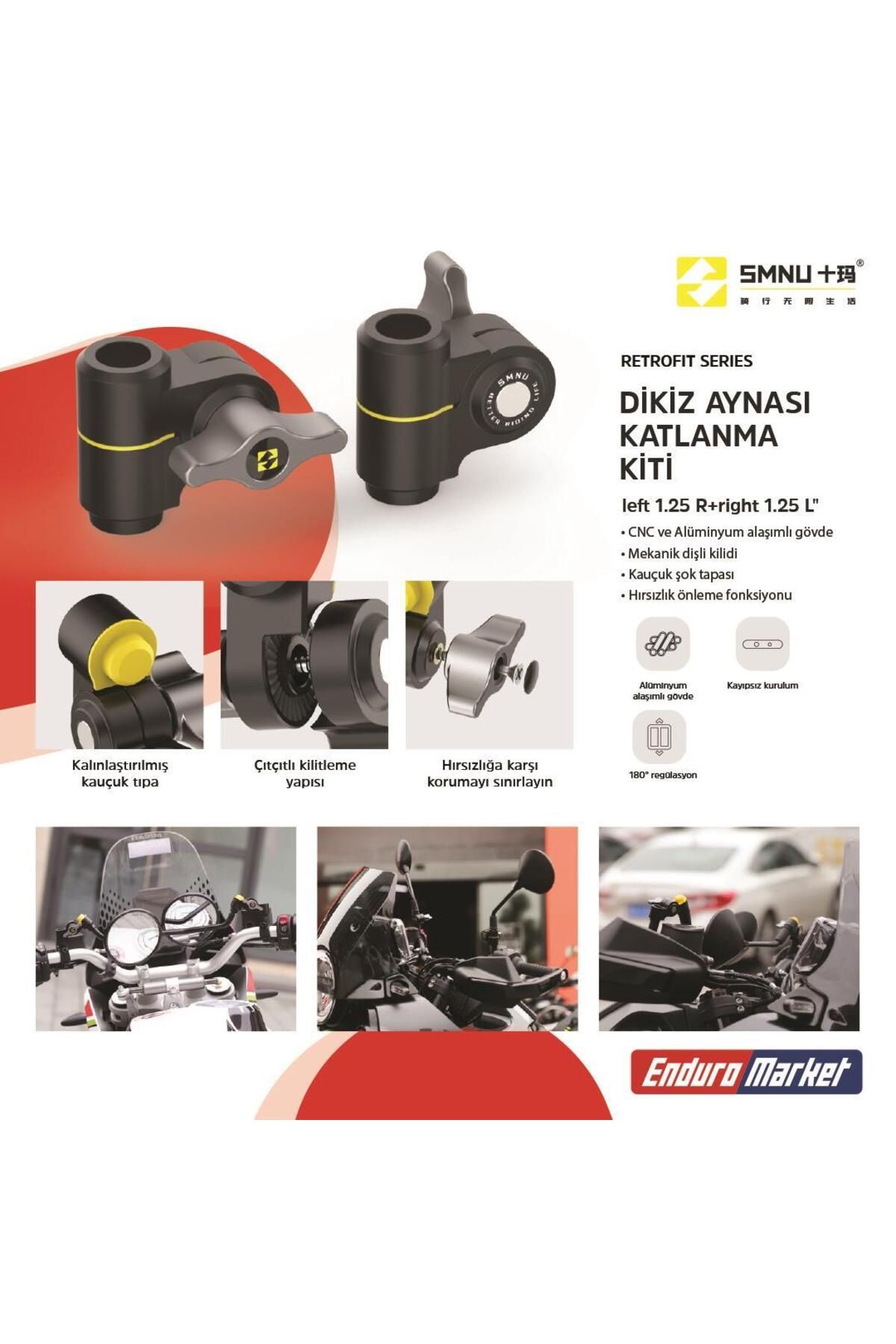 SMNU DİKİZ AYNASI KATLANMA KİTİ RL
