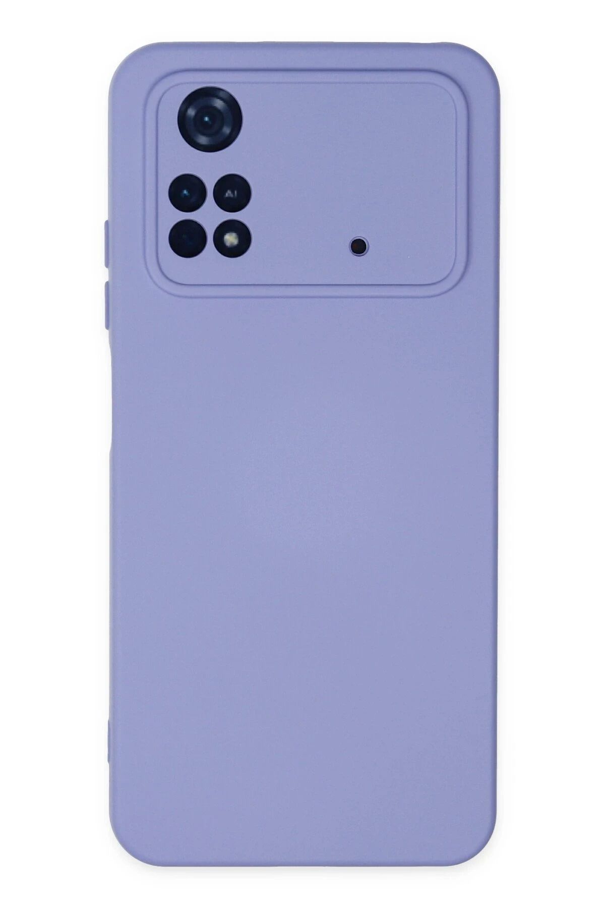 NewFace Xiaomi Poco M4 Pro 4G  Uyumlu Kılıf Nano içi Kadife Silikon - Lila BSTMY