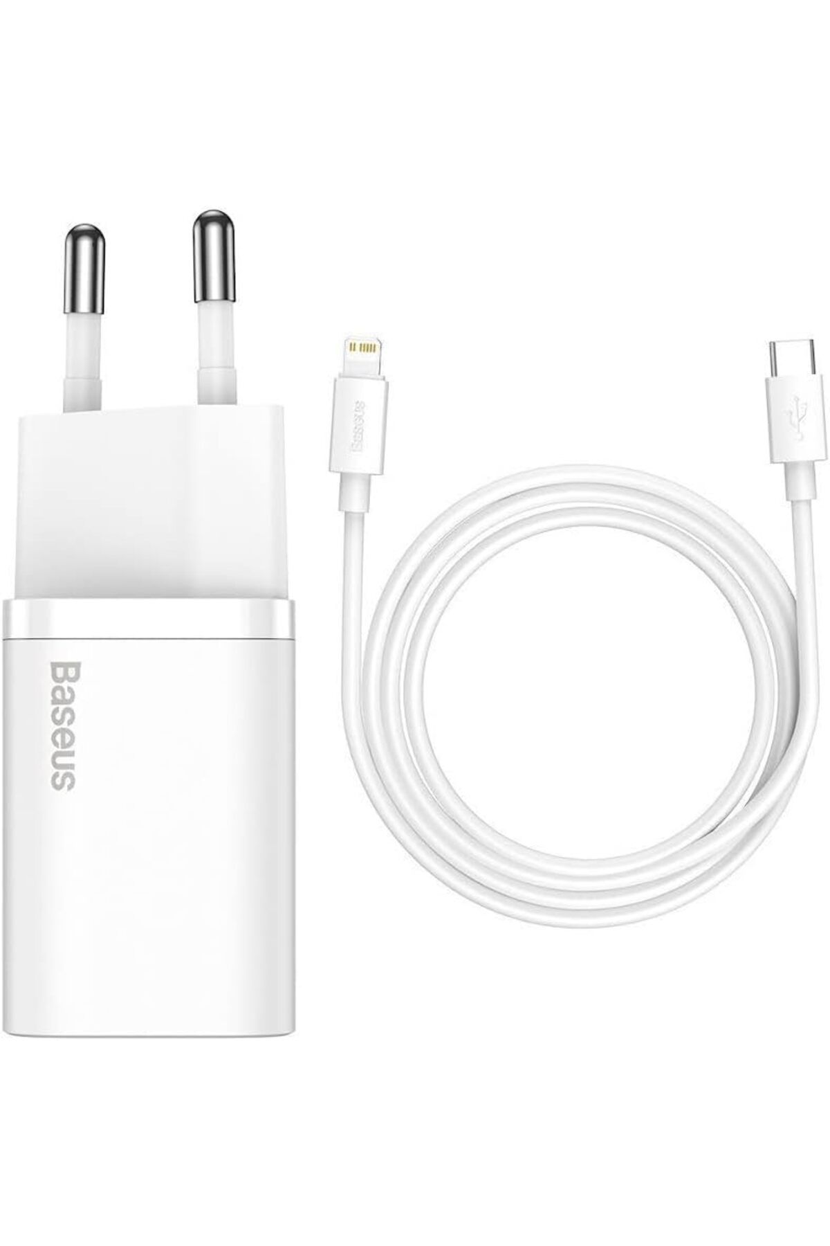 STOREMAX htpshopmx Super Si PD 20W USB-C & USB-C Kablo ve Hızlı Şarj Cihazı Seti, Beyaz str http 1092444