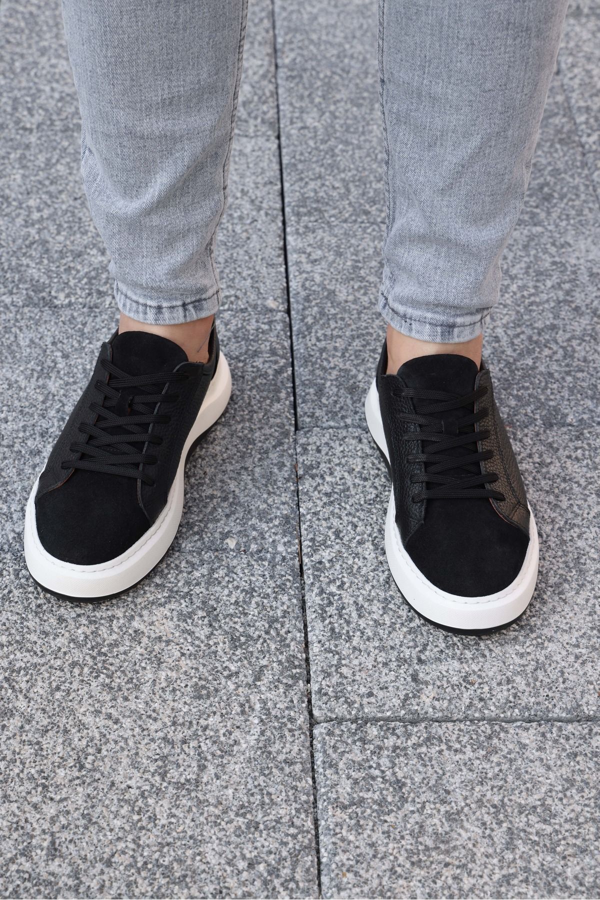 Avni Ceylan Taban Detaylı Erkek Hakiki Deri Sneaker Ayakkabı