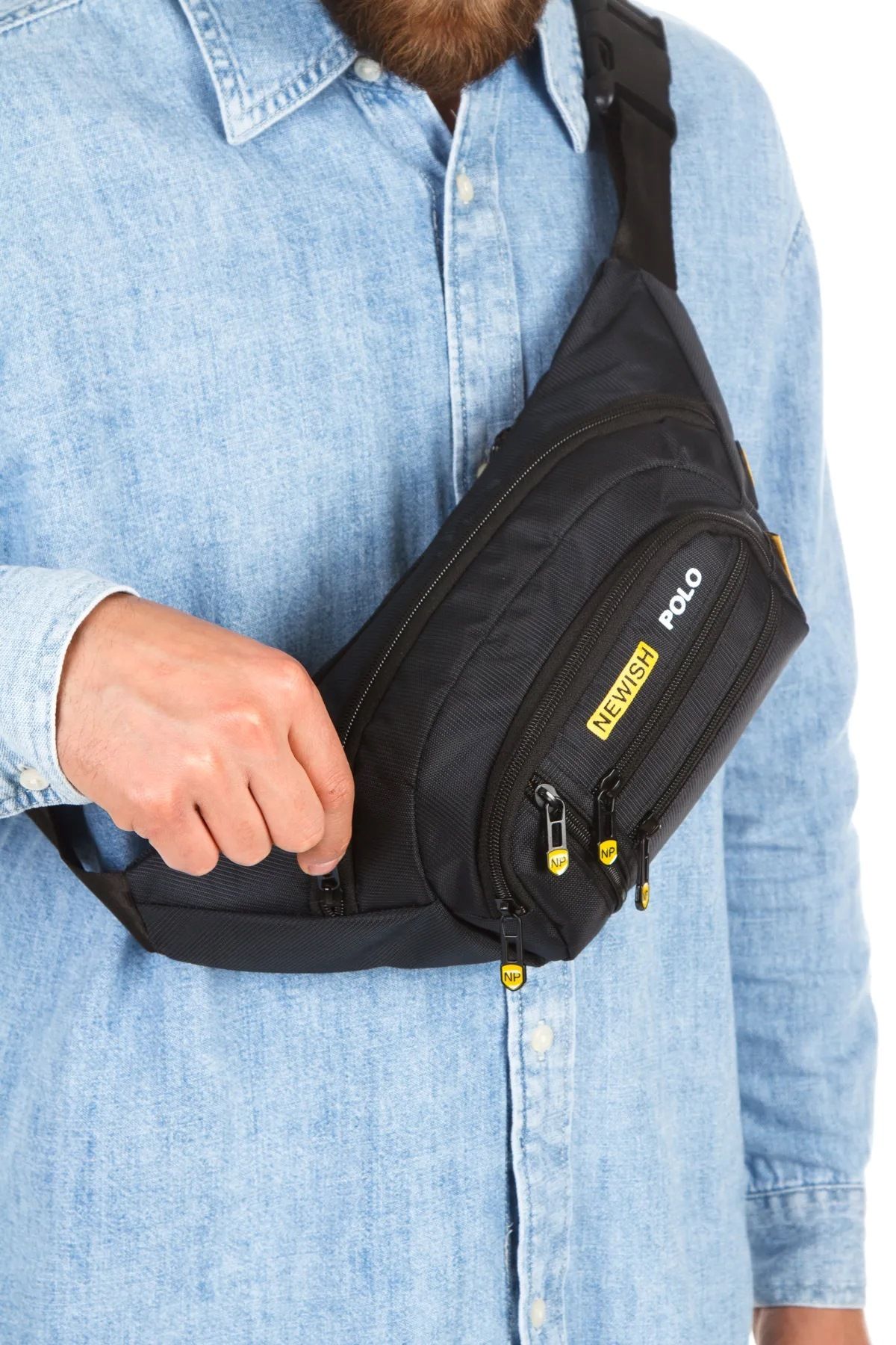 Newish Polo ÇAPRAZ Bel ve Omuz Çantası, Free Bag