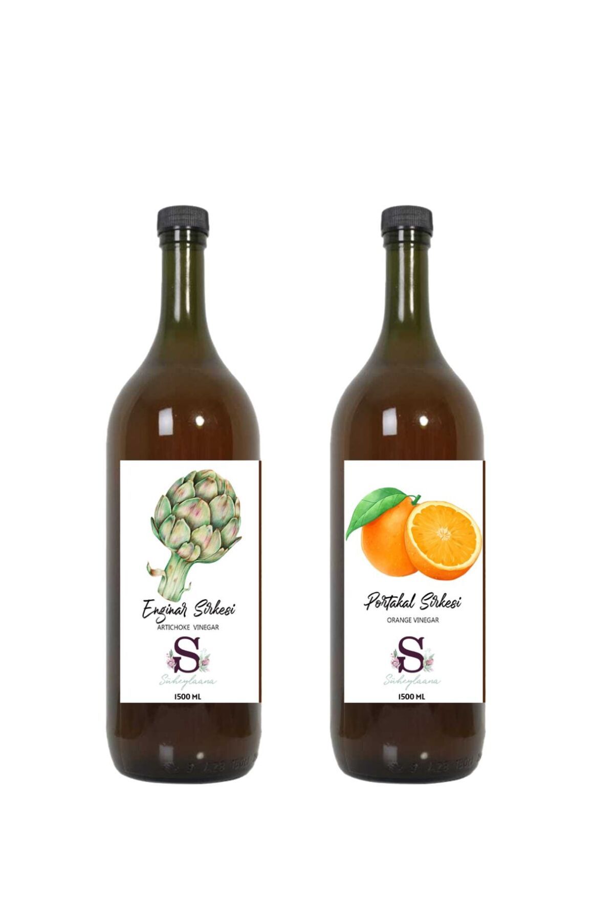 Süheylaana Doğal Enginar Sirkesi 1500 Ml - Doğal Portakal Sirkesi 1500 Ml