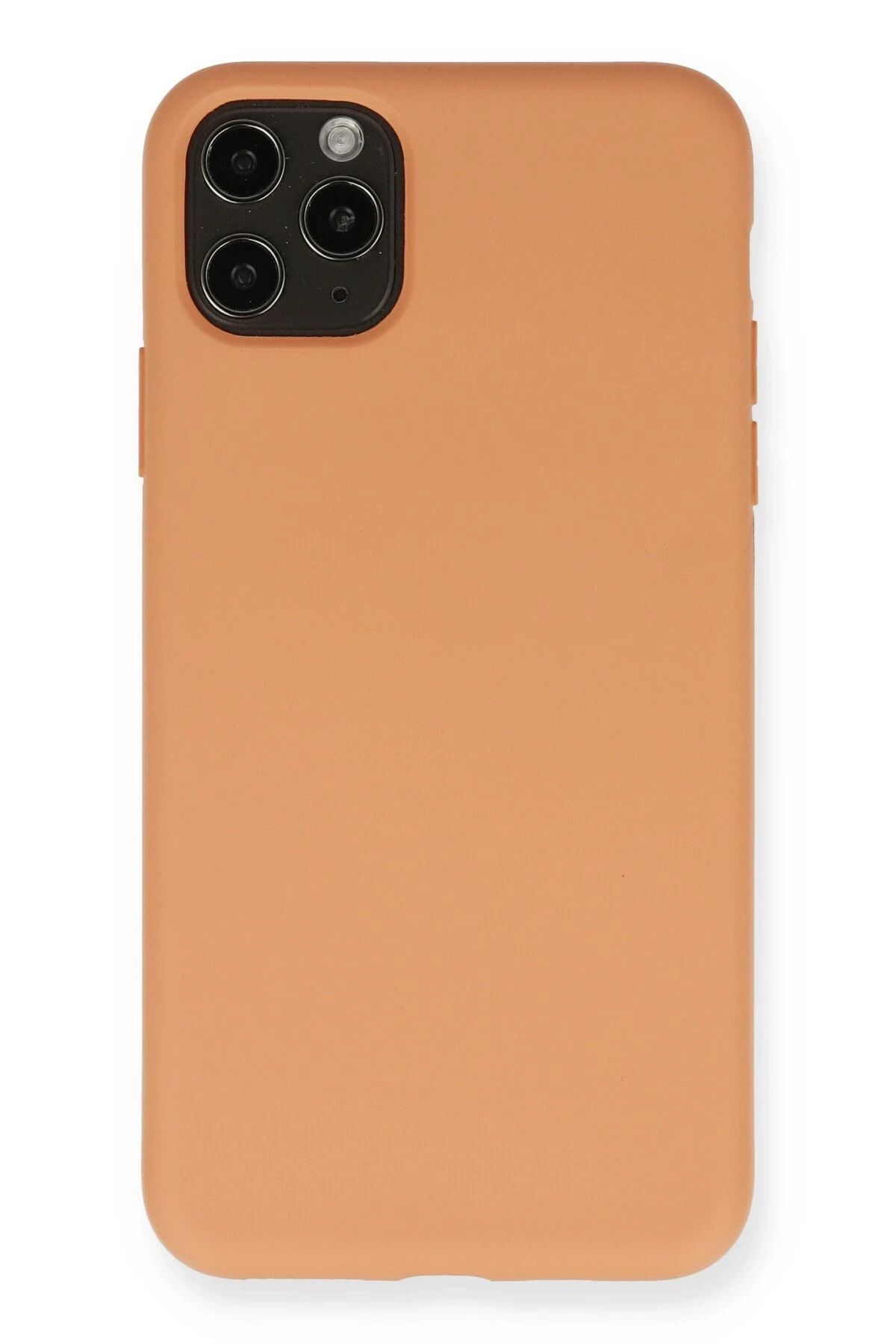 NewFace iPhone 11 Pro Max Kılıf Nano içi Kadife Silikon - Mat Turuncu BSTMY