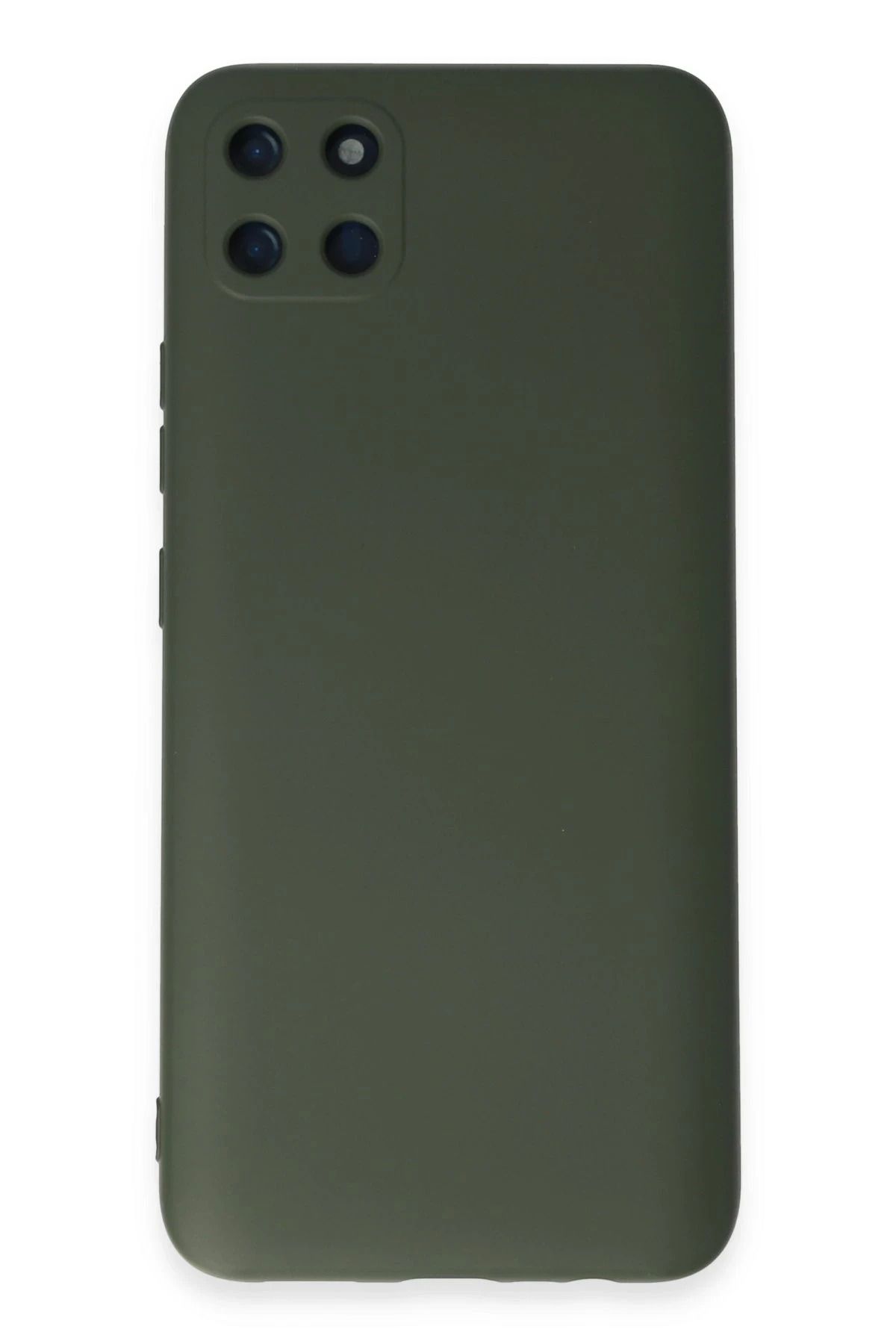 NewFace Realme C11 Kılıf Nano içi Kadife Silikon - Koyu Yeşil JOJUA