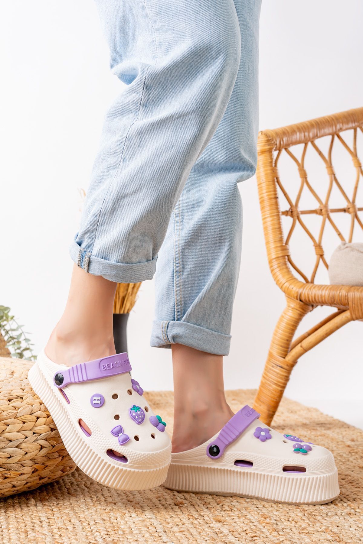 Slipcat Unisex Yüksek Tabanlı Deniz Sabo Doktor Hemşire Hastane Comfort Sandalet Unisex görsel 4
