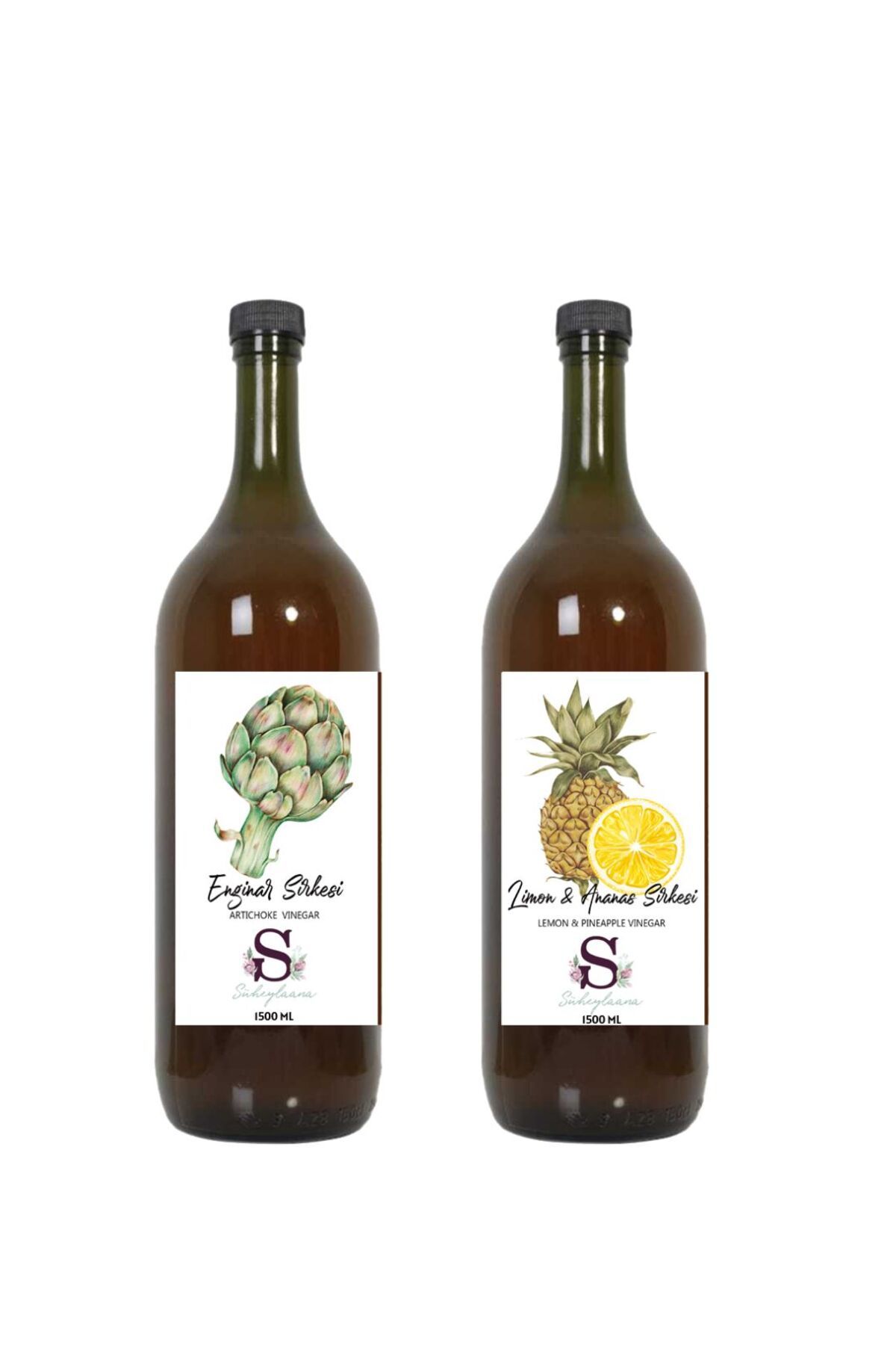 Süheylaana Doğal Enginar Sirkesi 1500 Ml - Doğal Limon & Ananas Sirkesi 1500 Ml