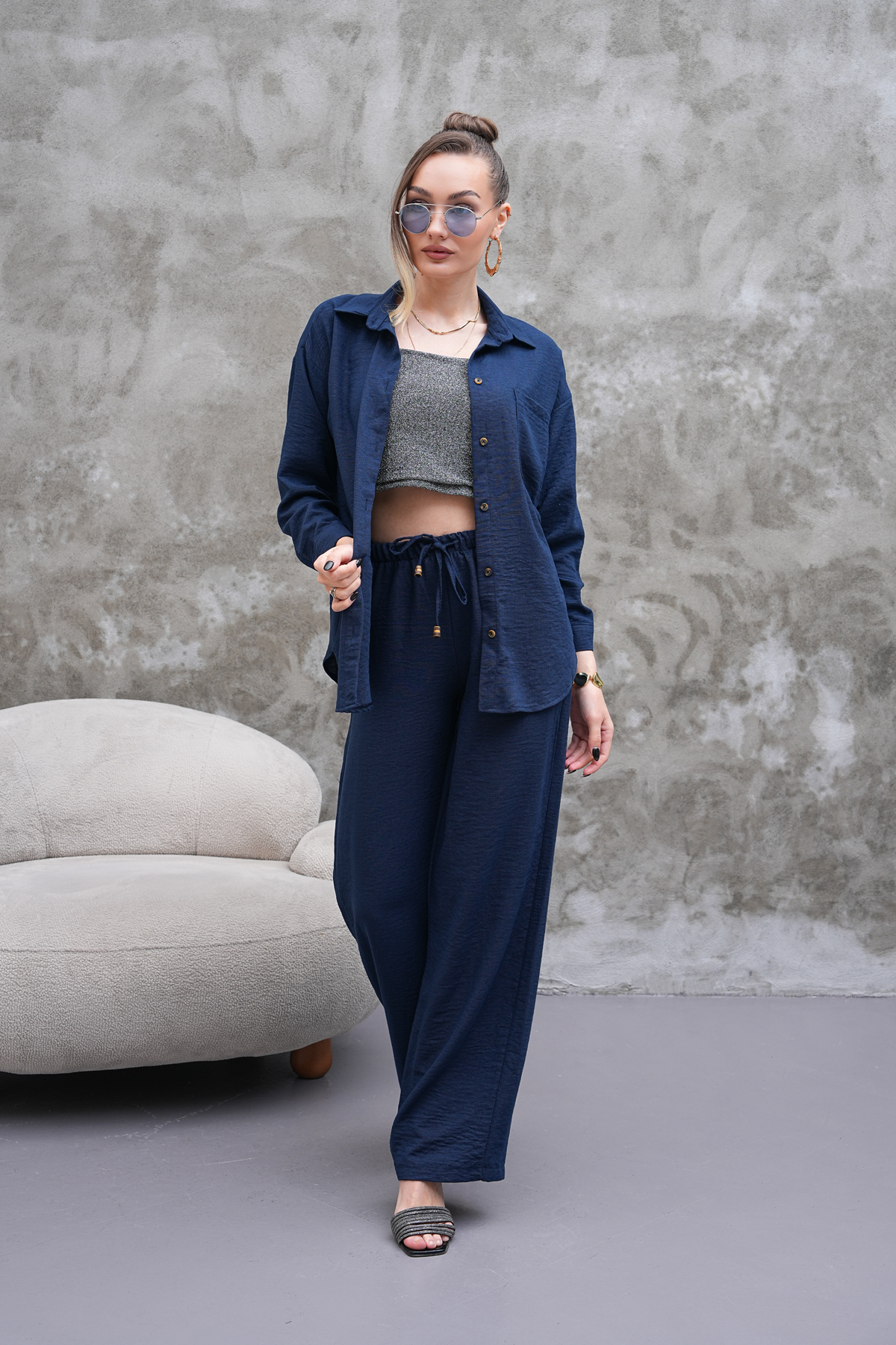 Women's Shirt Pants 2pcs Set