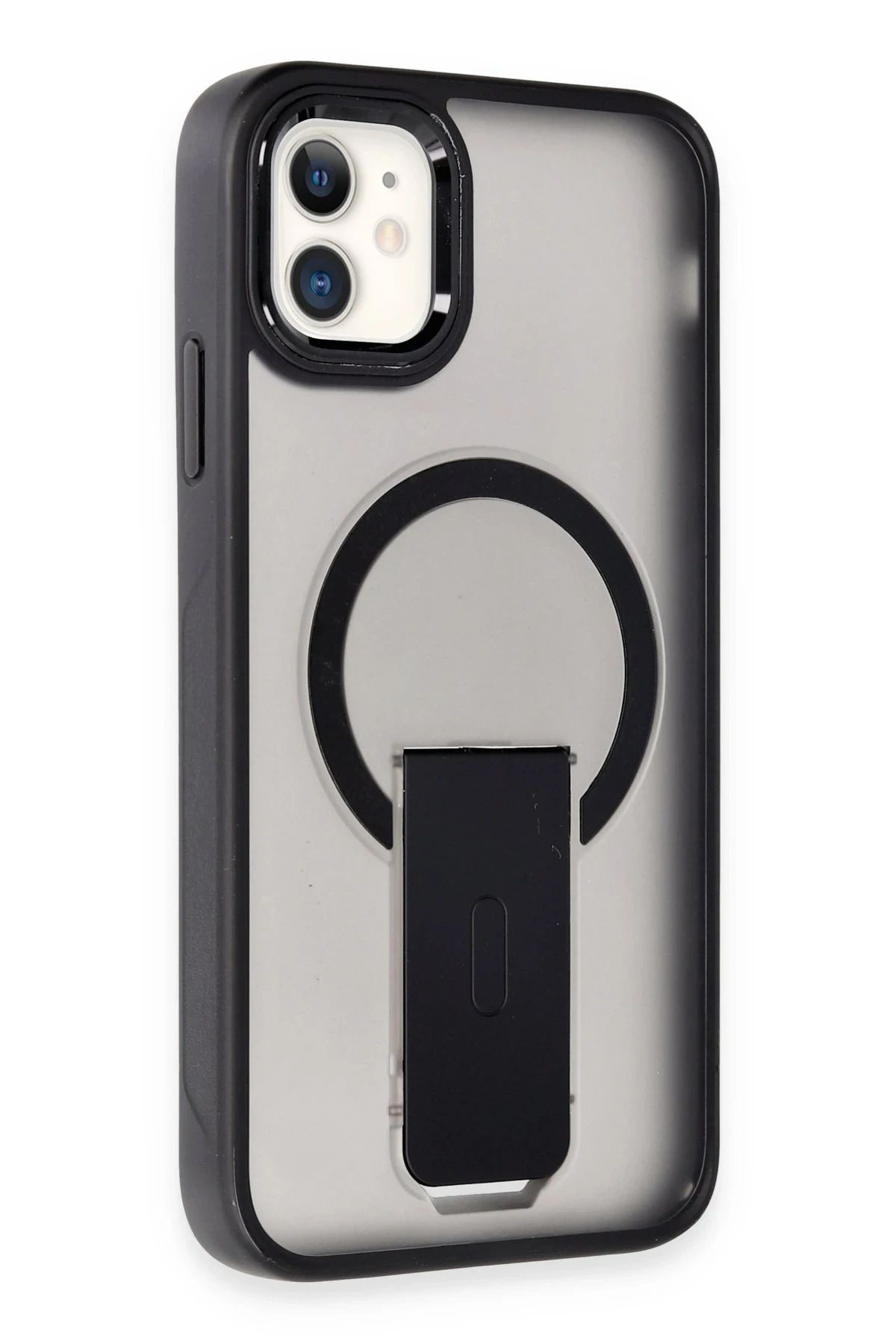 NewFace iPhone 11 Tork Magsafe Standlı Kapak - Siyah NRMSA