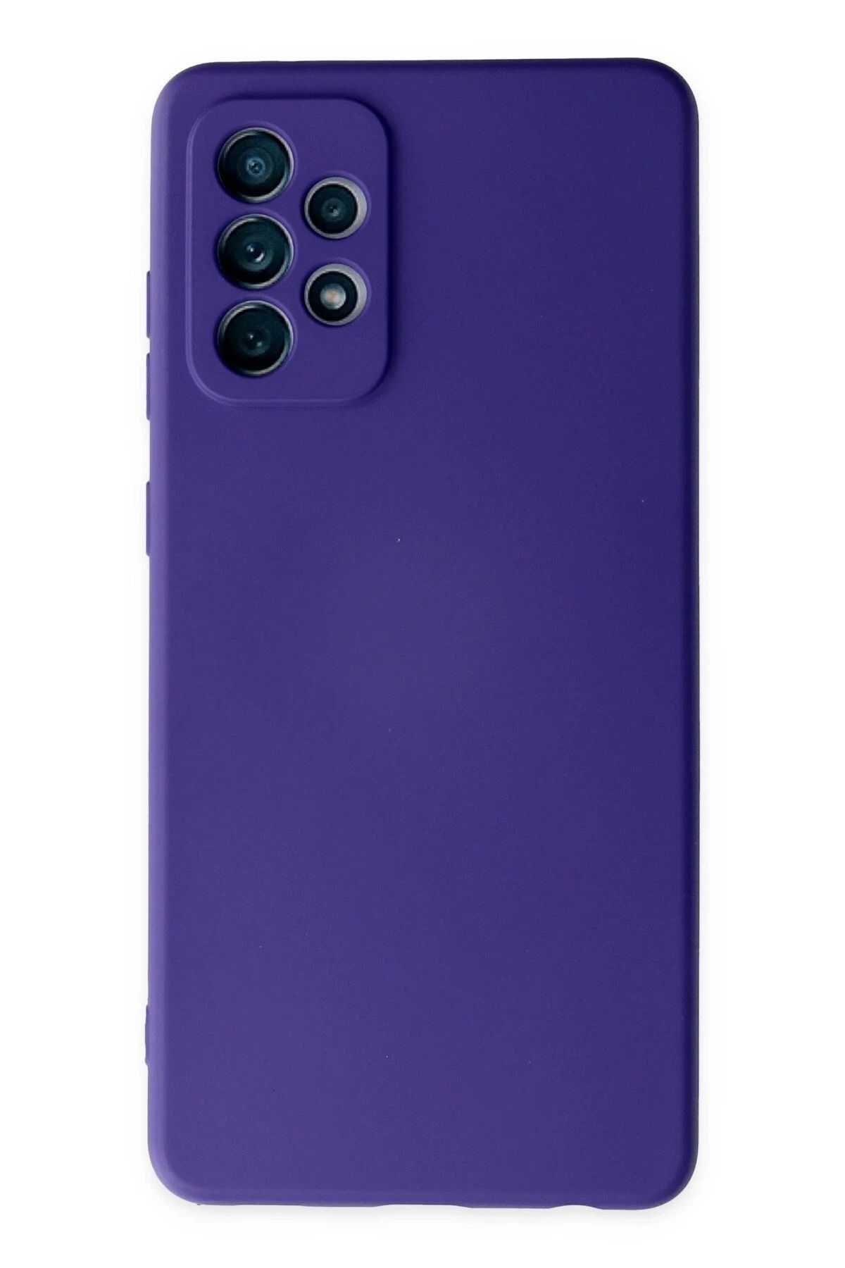 NewFace Galaxy A72 Uyumlu  Kılıf Nano içi Kadife Silikon - Mor HNZRN