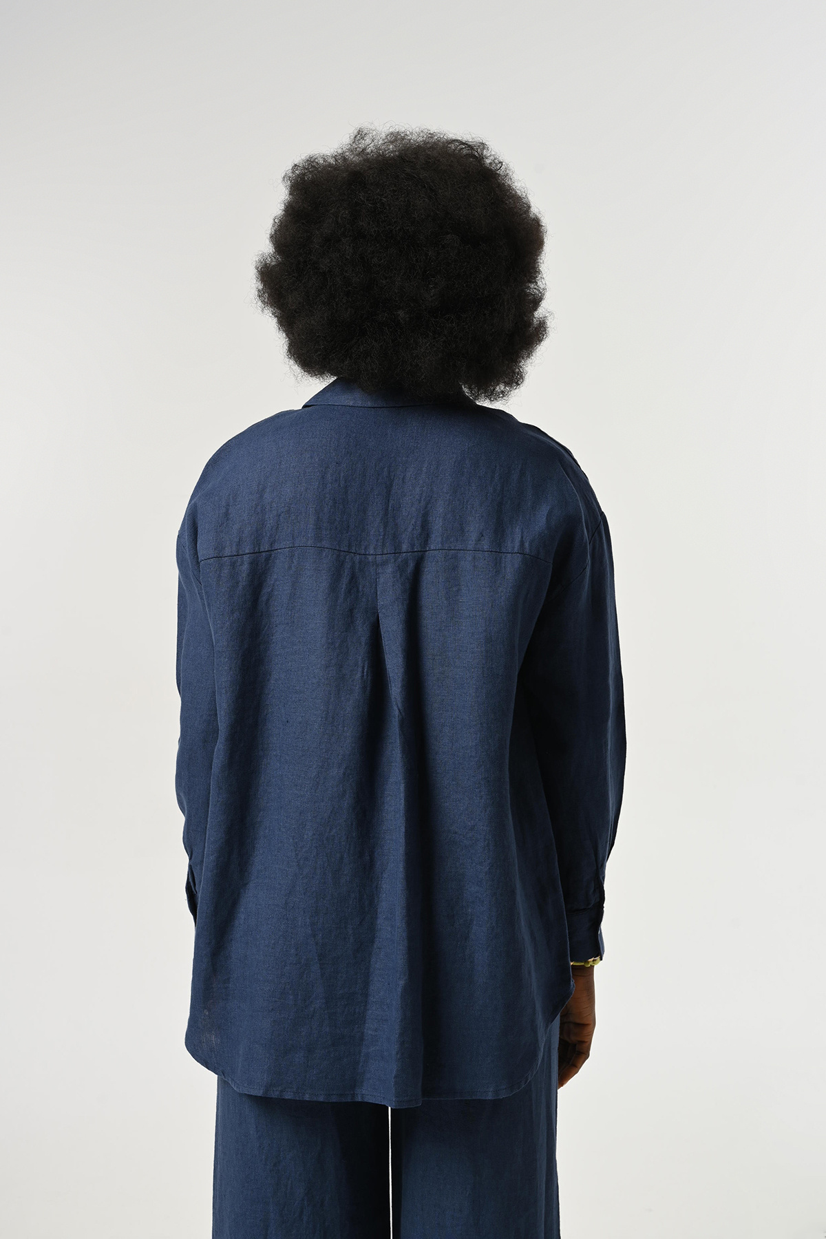 Orfeo Negro-Women's 100% Linen Single Pocket Shirt 5