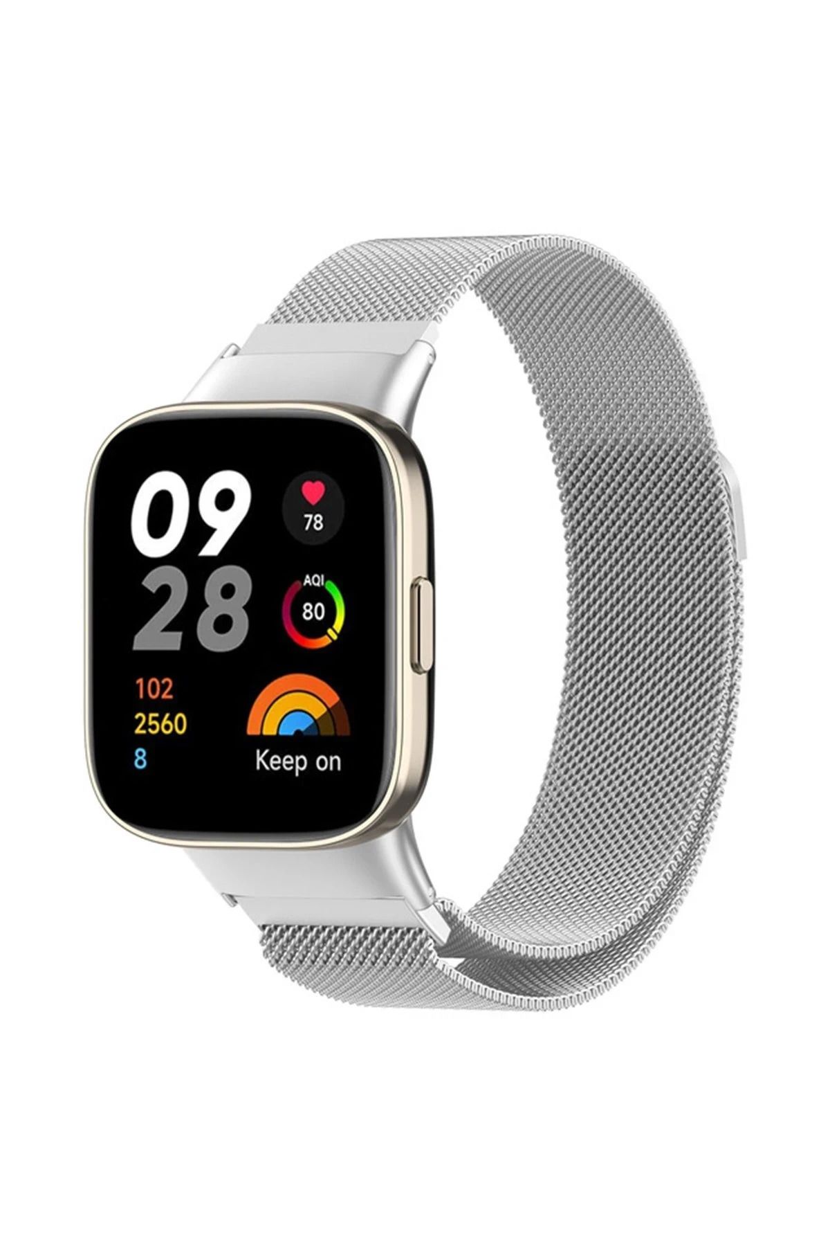 NewFace Xiaomi Redmi Watch 3 Metal Mıknatıslı Kordon - Gümüş BSTMY