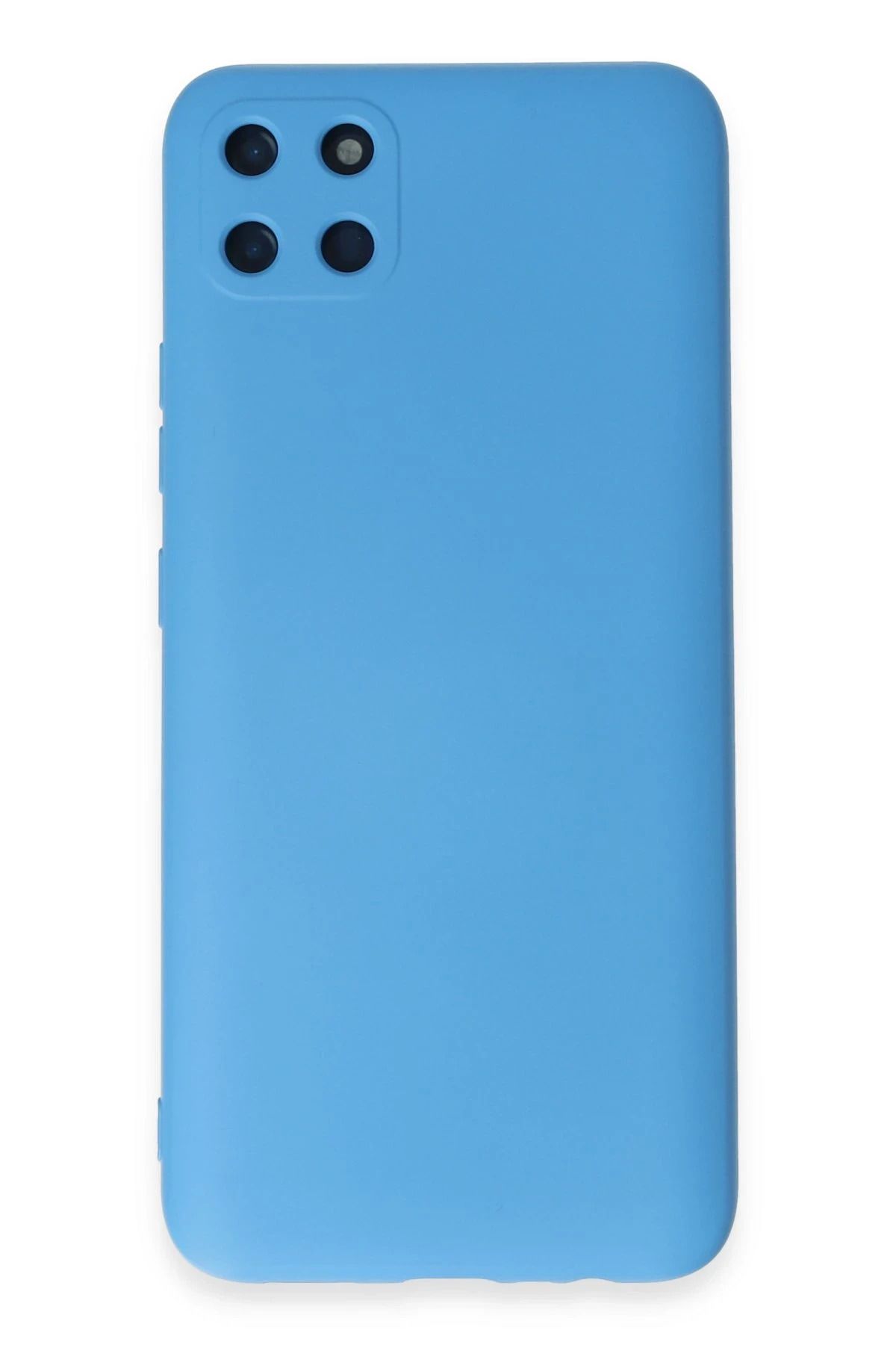 NewFace Realme C11 Kılıf Nano içi Kadife Silikon - Mavi JOJUA