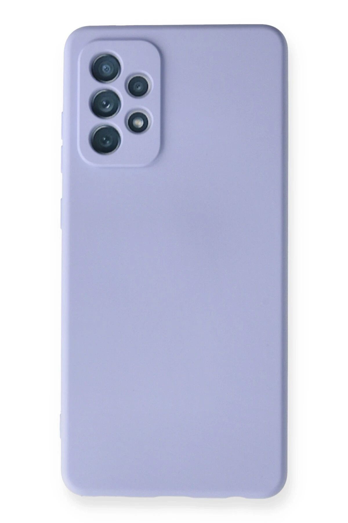 NewFace Samsung Galaxy A72 Kılıf Nano içi Kadife Silikon - Lila FERRG
