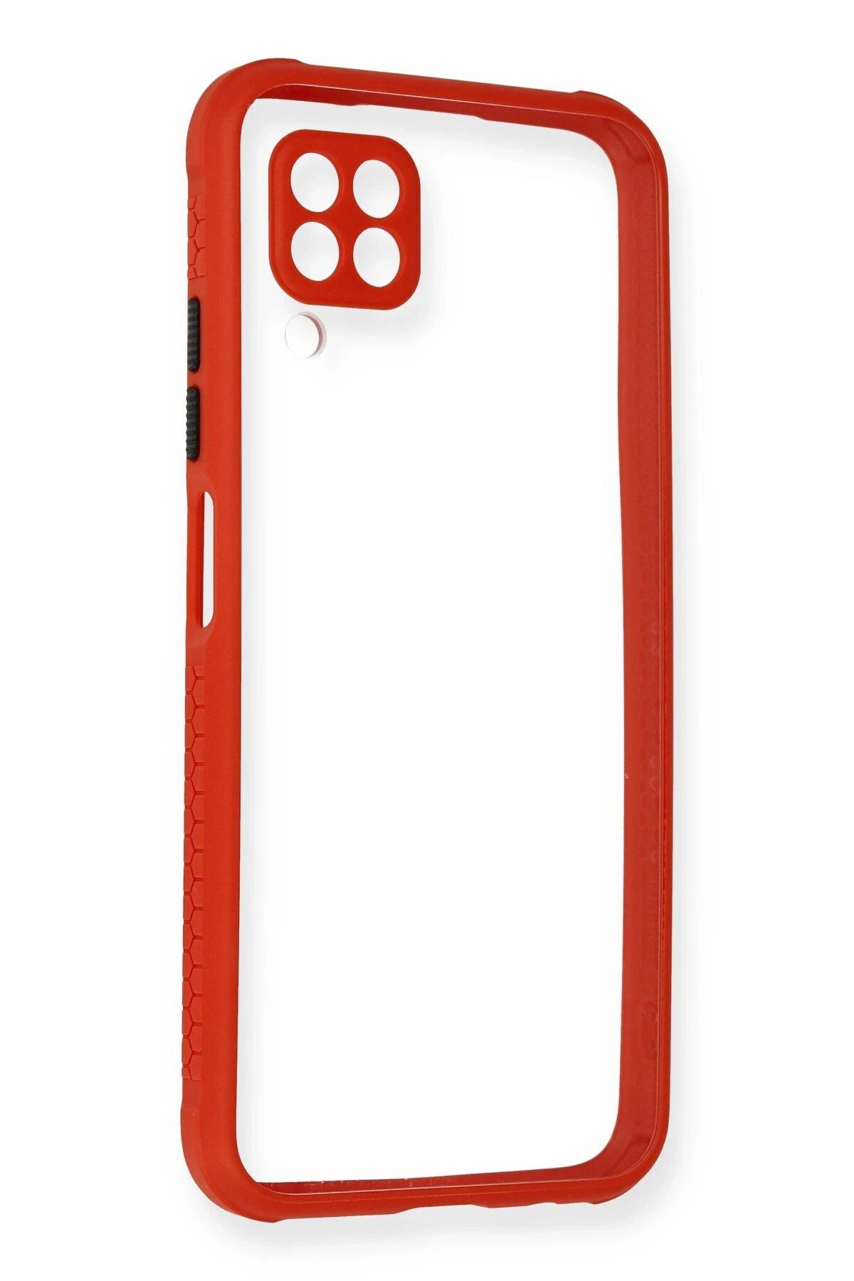 NewFace Huawei P40 Lite Kılıf Miami Şeffaf Silikon - Kırmızı BSTMY