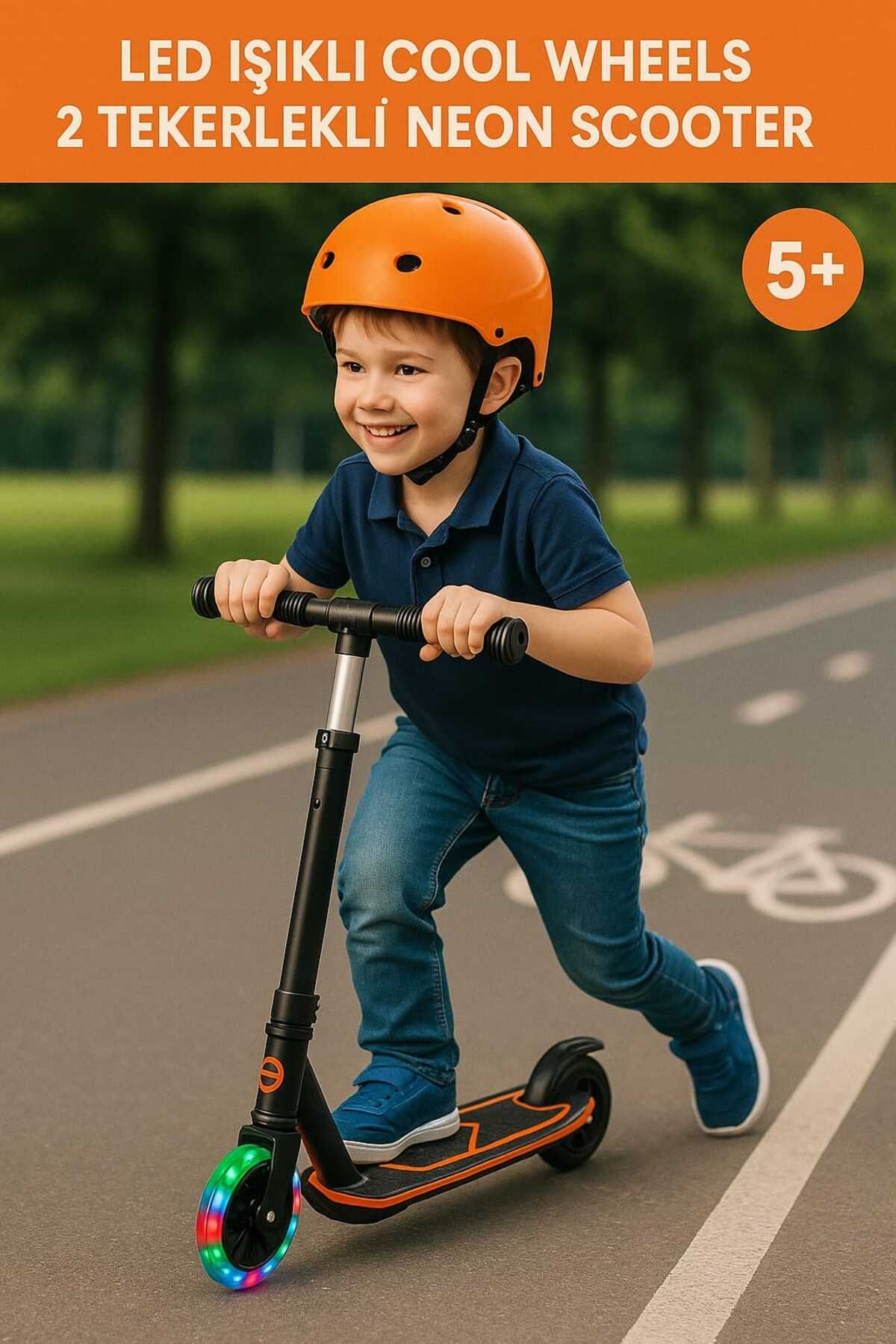 Scooter Cool Wheels Led Işıklı 2 Tekerlekli Neon Scooter | 5+ yaş
