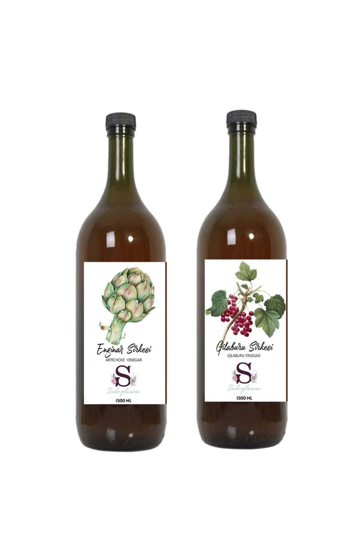 Süheylaana Doğal Enginar Sirkesi 1500 Ml - Doğal Gilaburu Sirkesi 1500 Ml