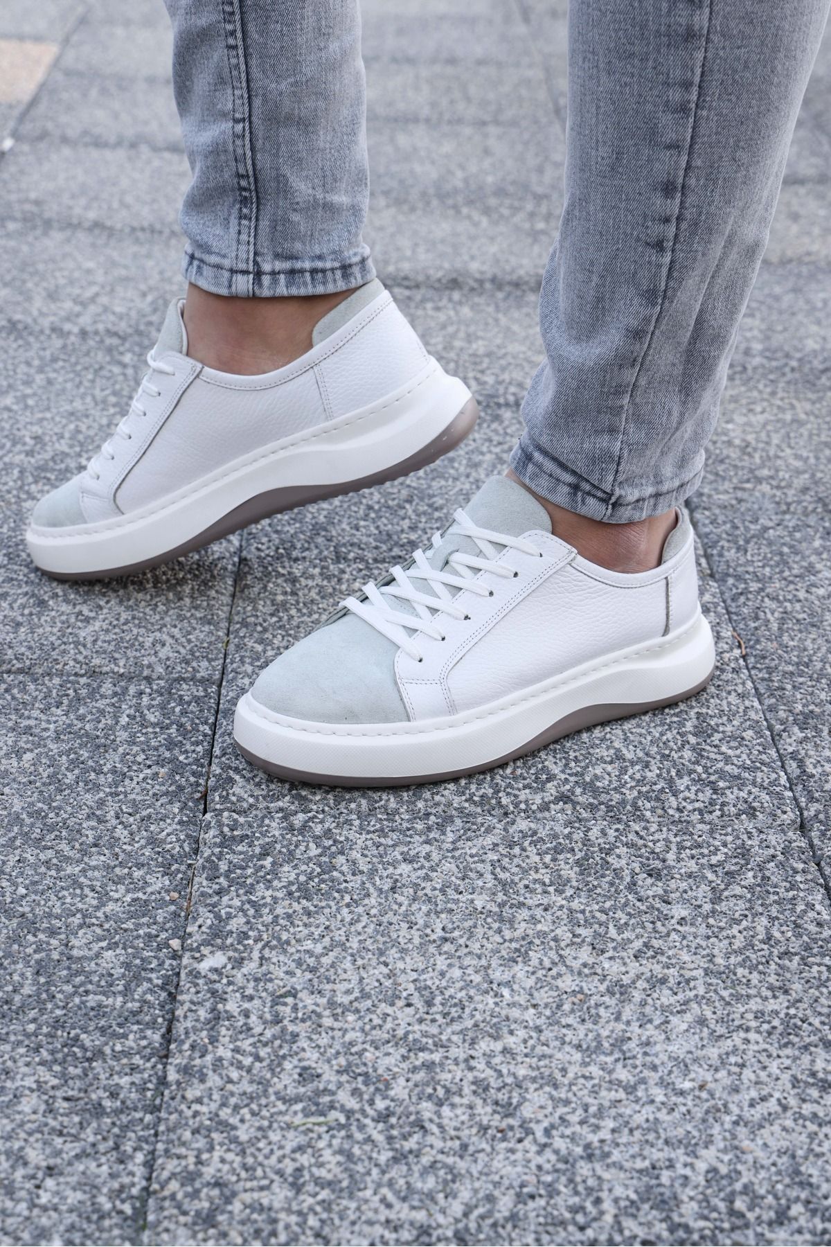 Avni Ceylan Taban Detaylı Erkek Hakiki Deri Sneaker Ayakkabı
