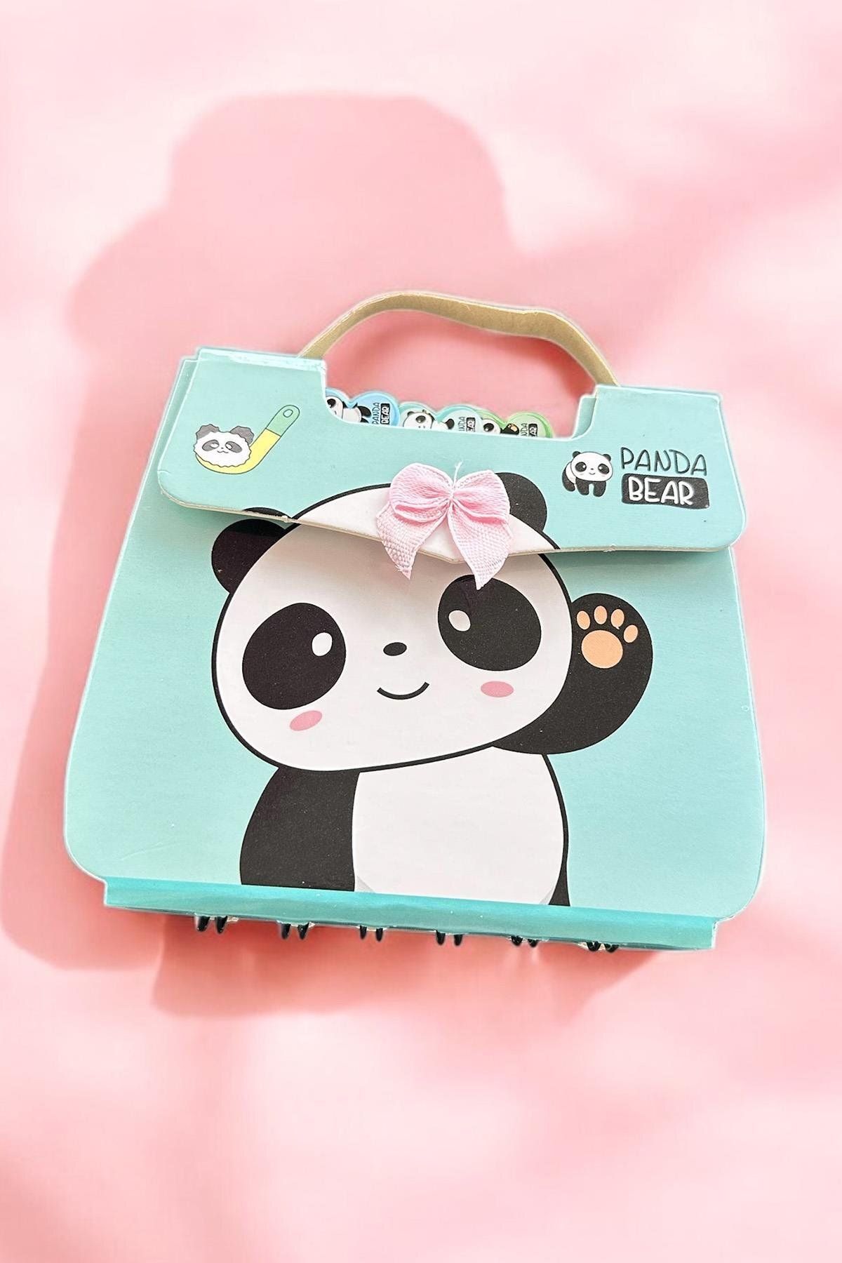 TAKIŞTIR Mavi Renk Panda Figürlü Not Defteri