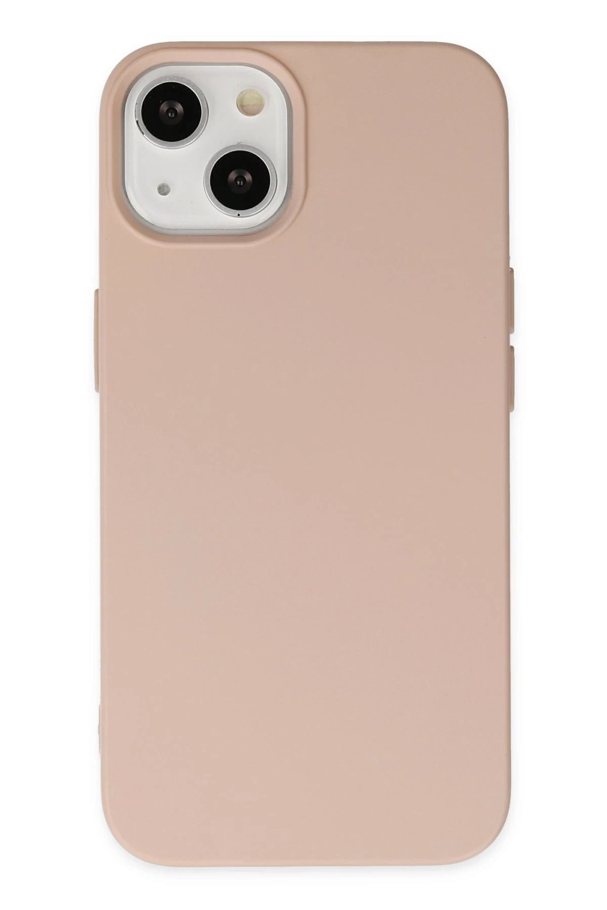 NewFace iPhone 14 Plus  uyumlu Kılıf Nano içi Kadife Silikon - Pudra