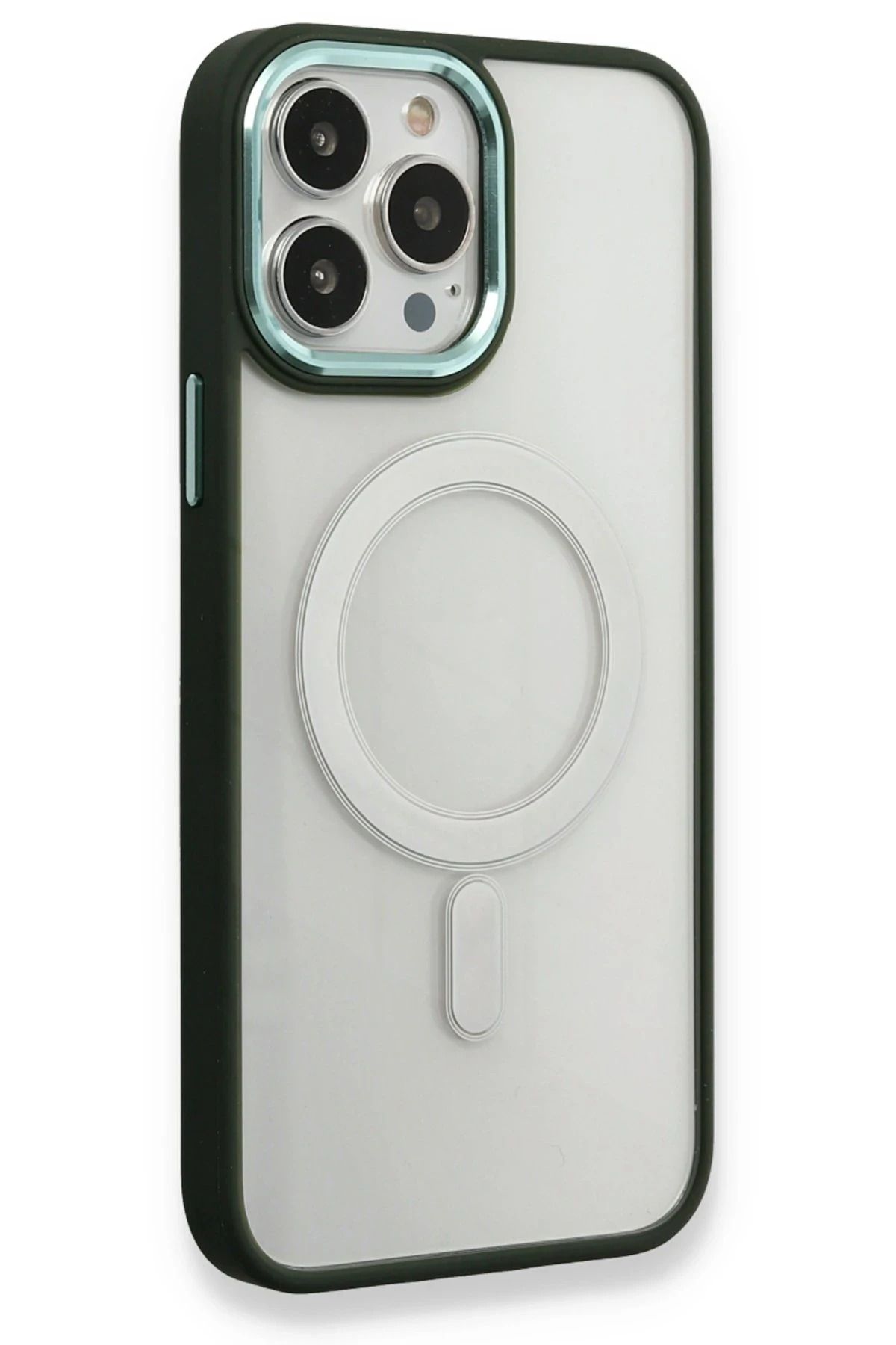 NewFace iPhone 14 Pro Kılıf Room Magneticsafe Silikon - Köknar Yeşili BSTMY