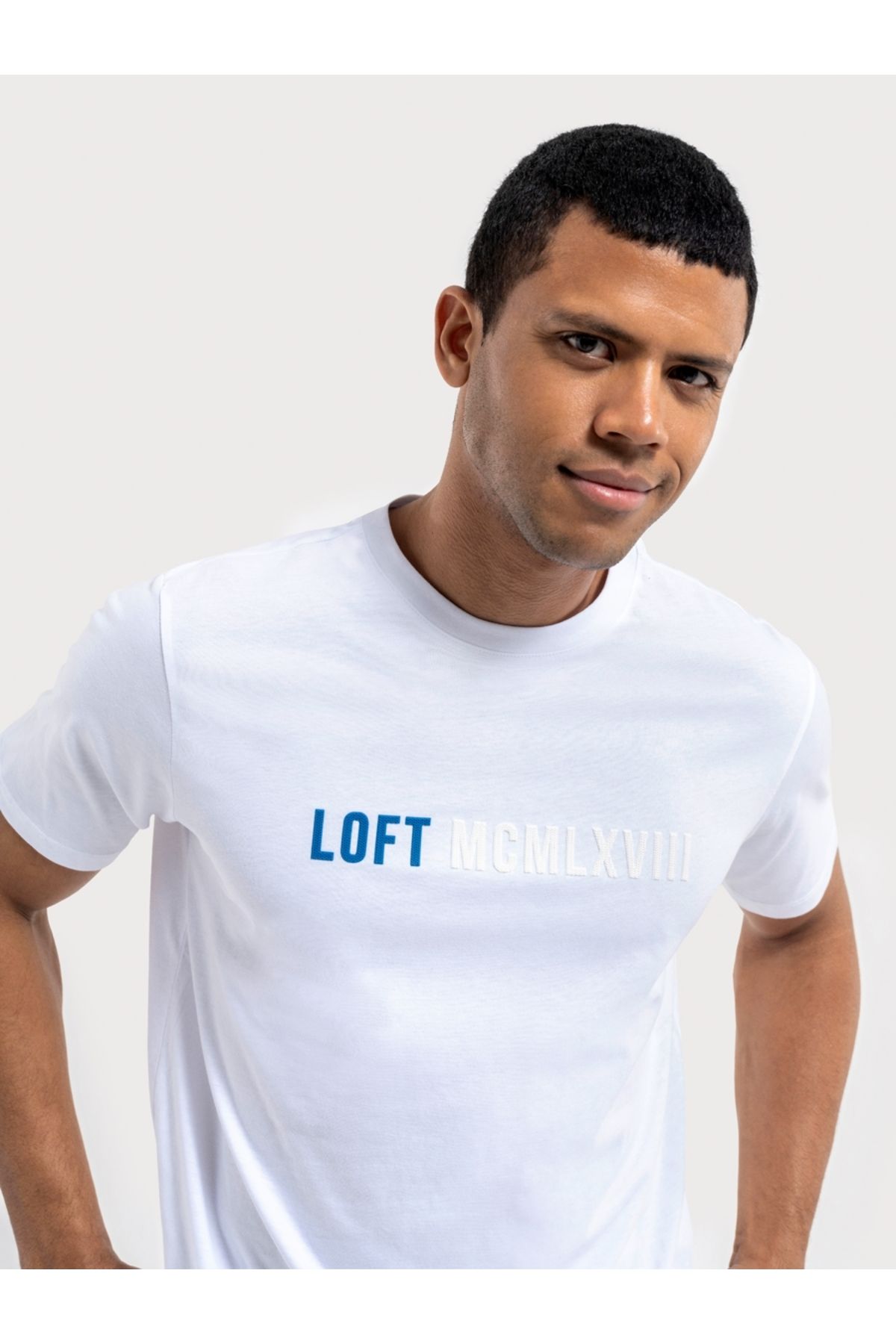 تی شرت سفید مردانه Tshirt K.Kol معمولی مناسب Loft