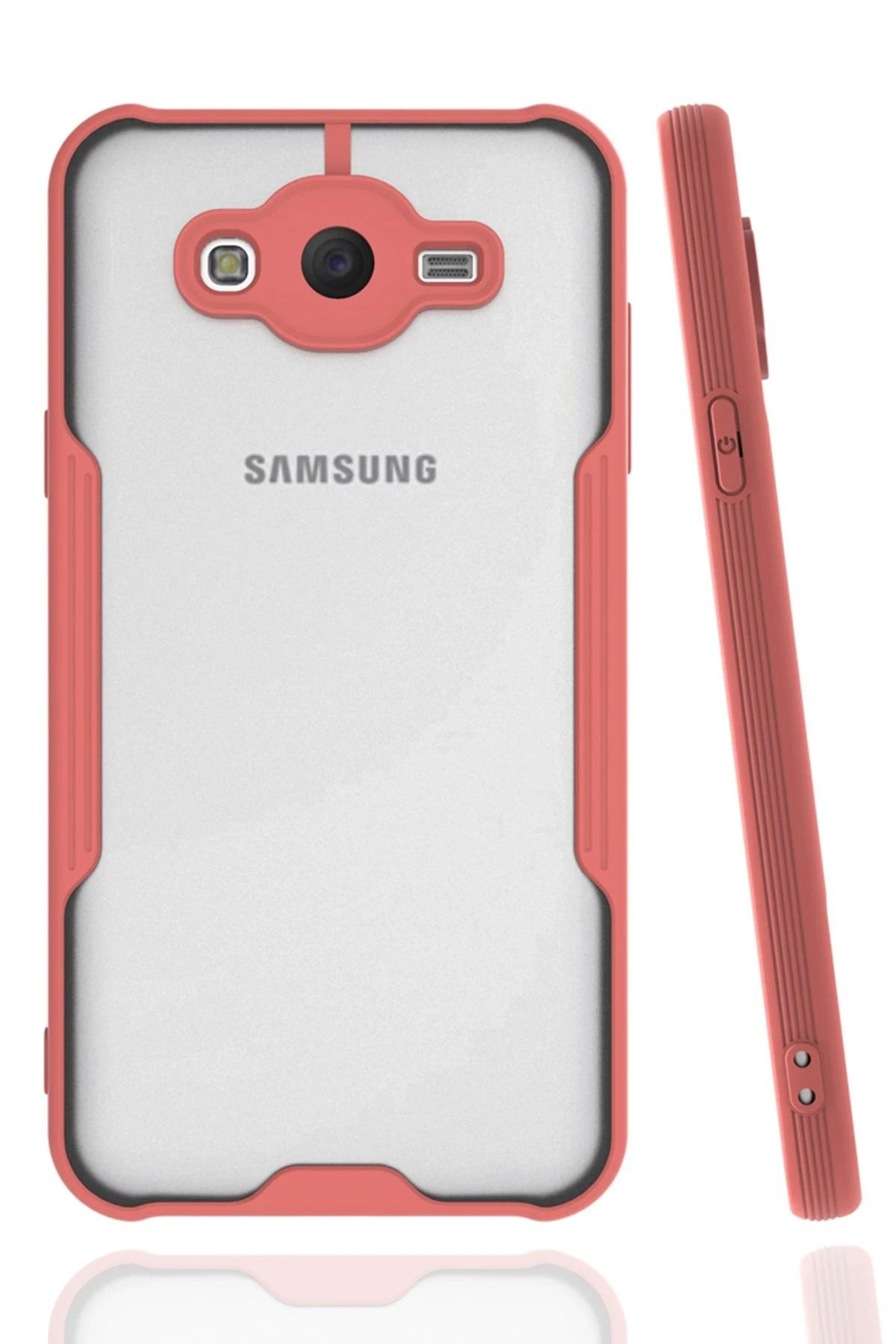 NewFace Samsung Galaxy J7 Kılıf Platin Silikon - Pembe HNZRN