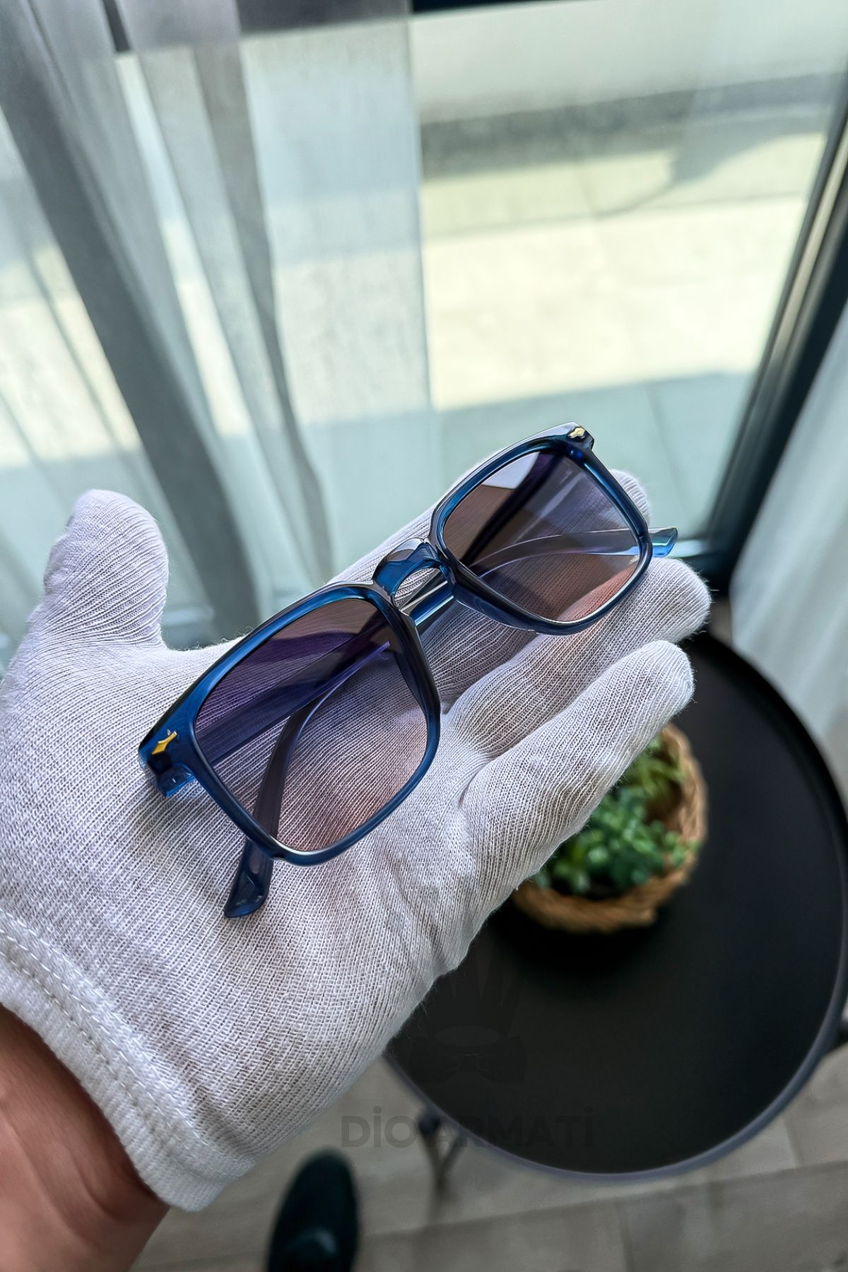 Dio Armati Güneş Gözlüğü Kadın & Erkek Uv400 Cam Ce Belgeli Bej Unisex Model-54