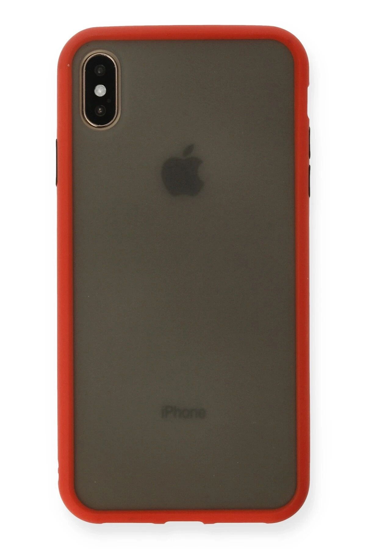 NewFace iPhone XS Max Kılıf Montreal Silikon Kapak - Kırmızı JOJUA