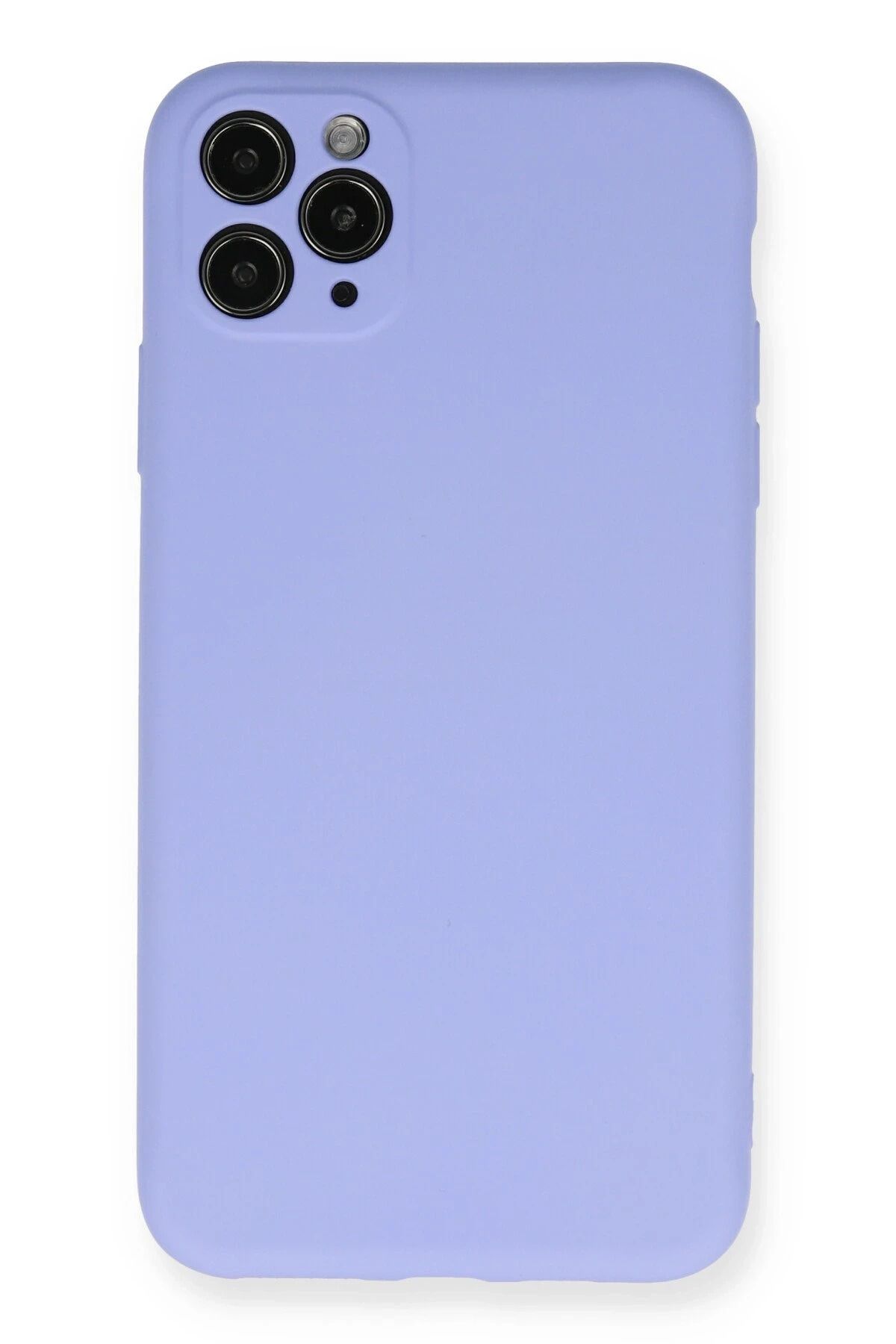 NewFace iPhone 11 Pro Max Kılıf Nano içi Kadife Silikon - Lila BSTMY
