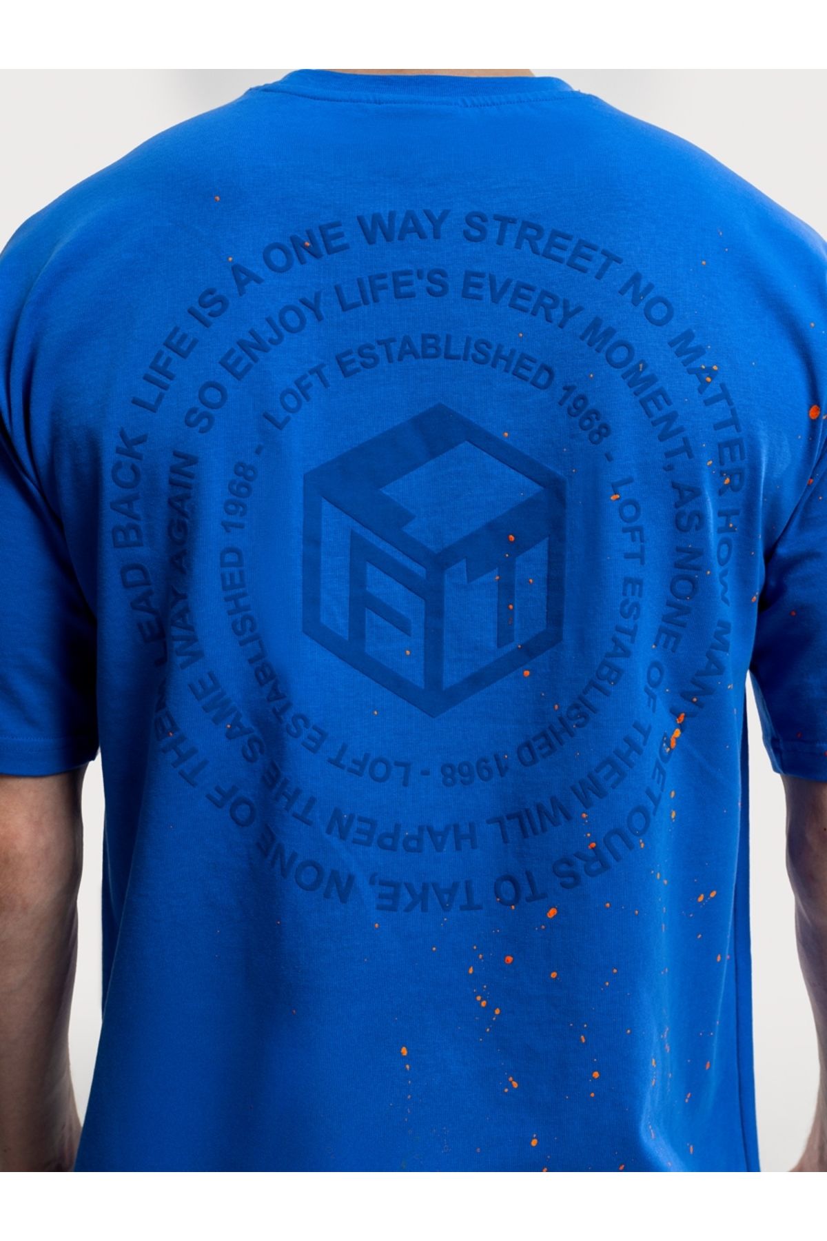 تی شرت آبی مردانه Tshirt Male بزرگ K.Kol اورجینال Loft