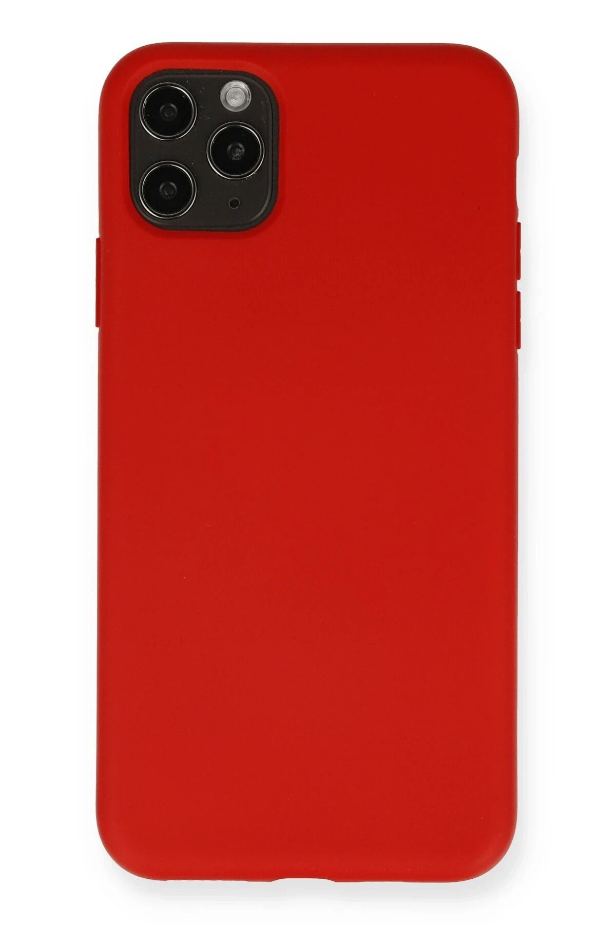 NewFace iPhone 11 Pro Max Uyumlu Kılıf Nano içi Kadife Silikon - Kırmızı INSLM